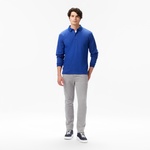 Nautica Erkek Mavi Classic Fit Uzun Kollu Polo Yaka T-Shirt