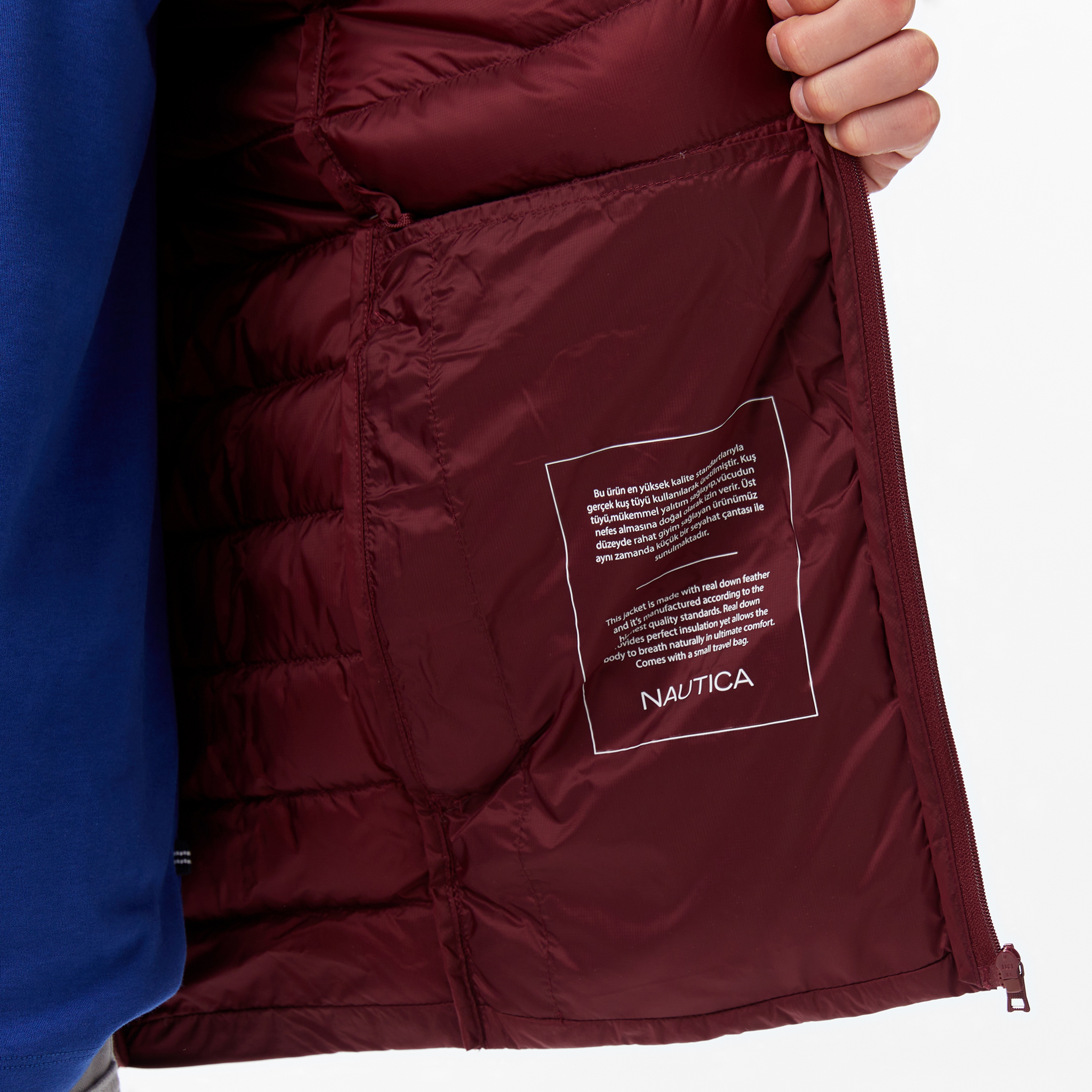 Nautica Regular Fit Mont Erkek Bordo Ceket