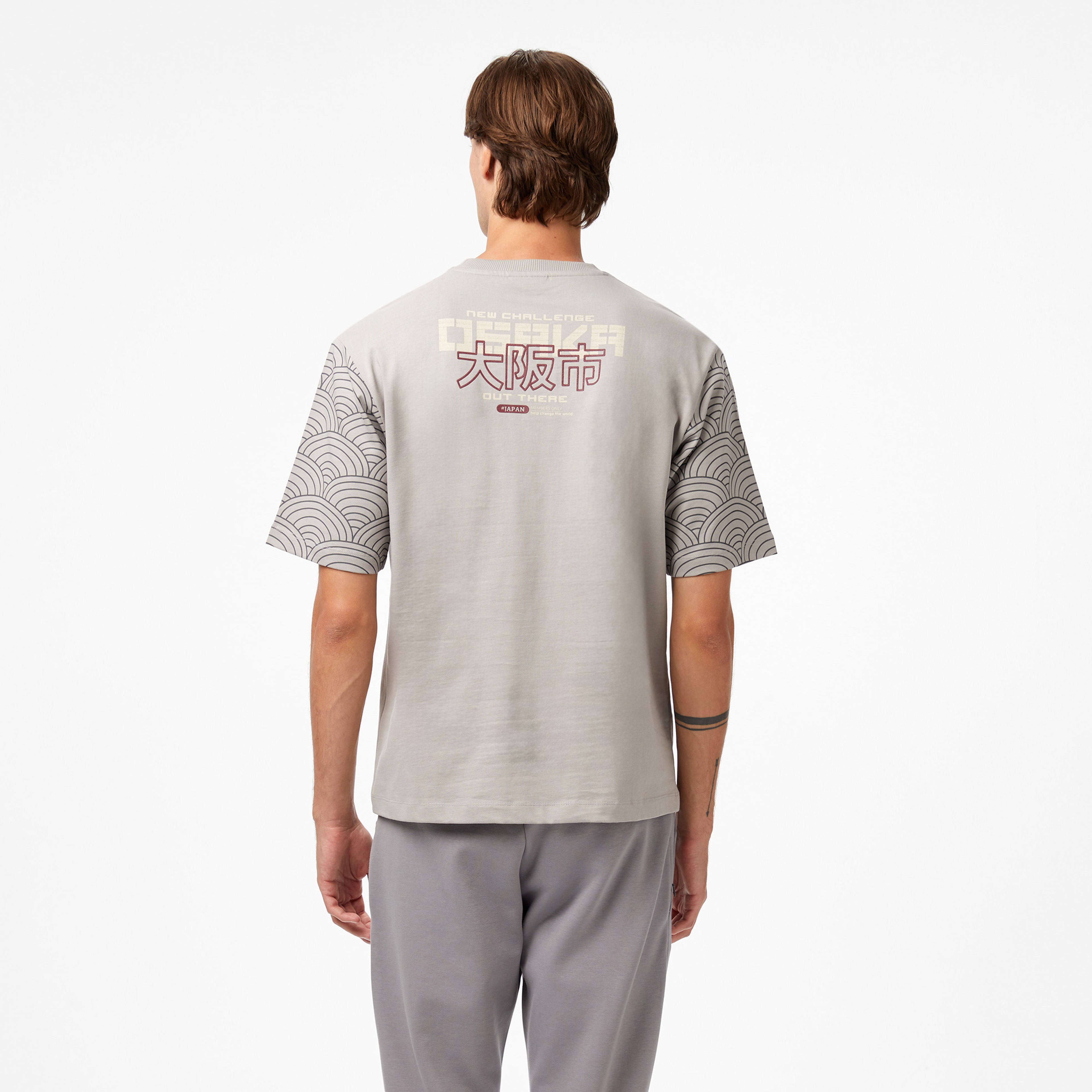 UNITED4 Erkek Gri T-Shirt