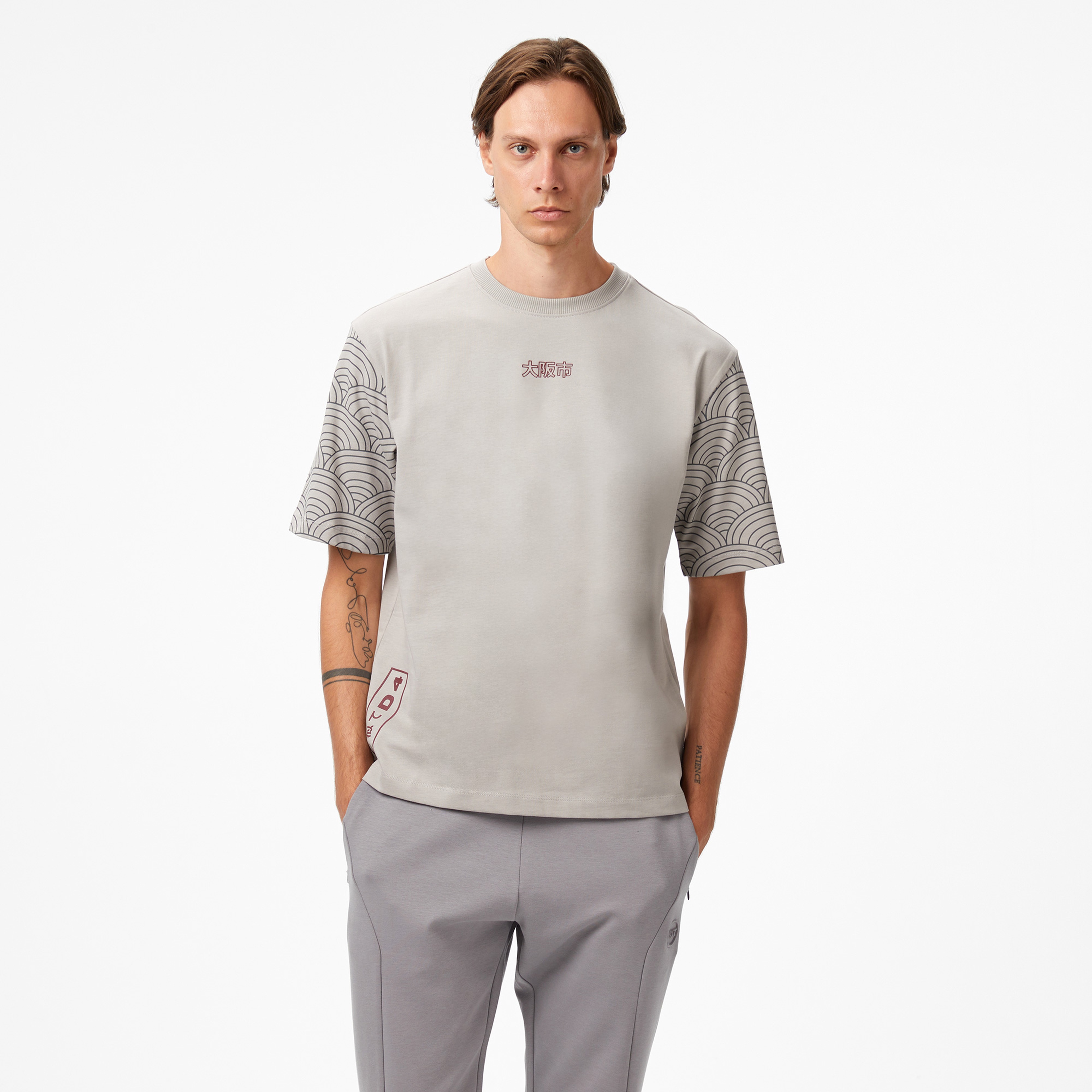 UNITED4 Erkek Gri T-Shirt