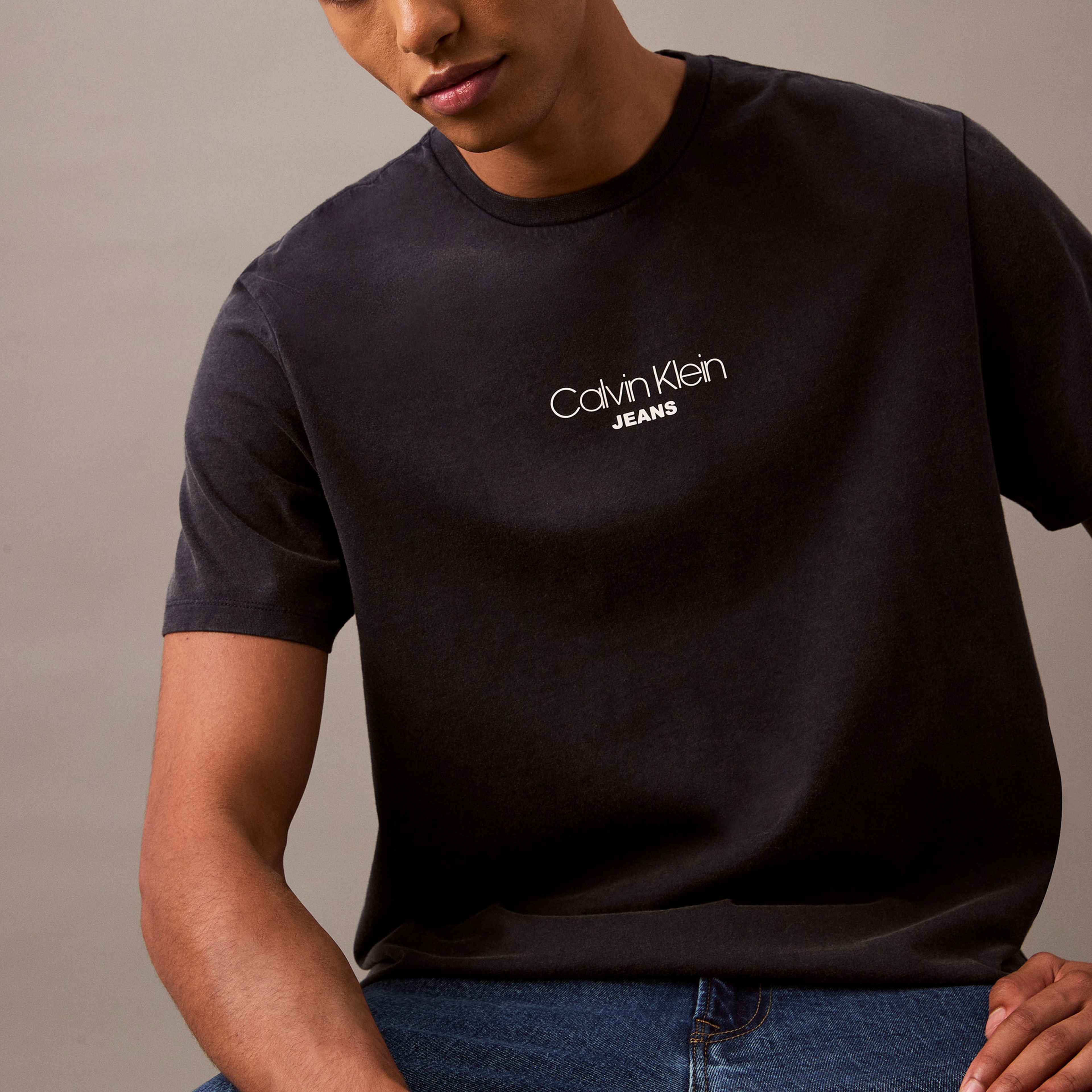 Calvin Klein Erkek Mavi T-Shirt