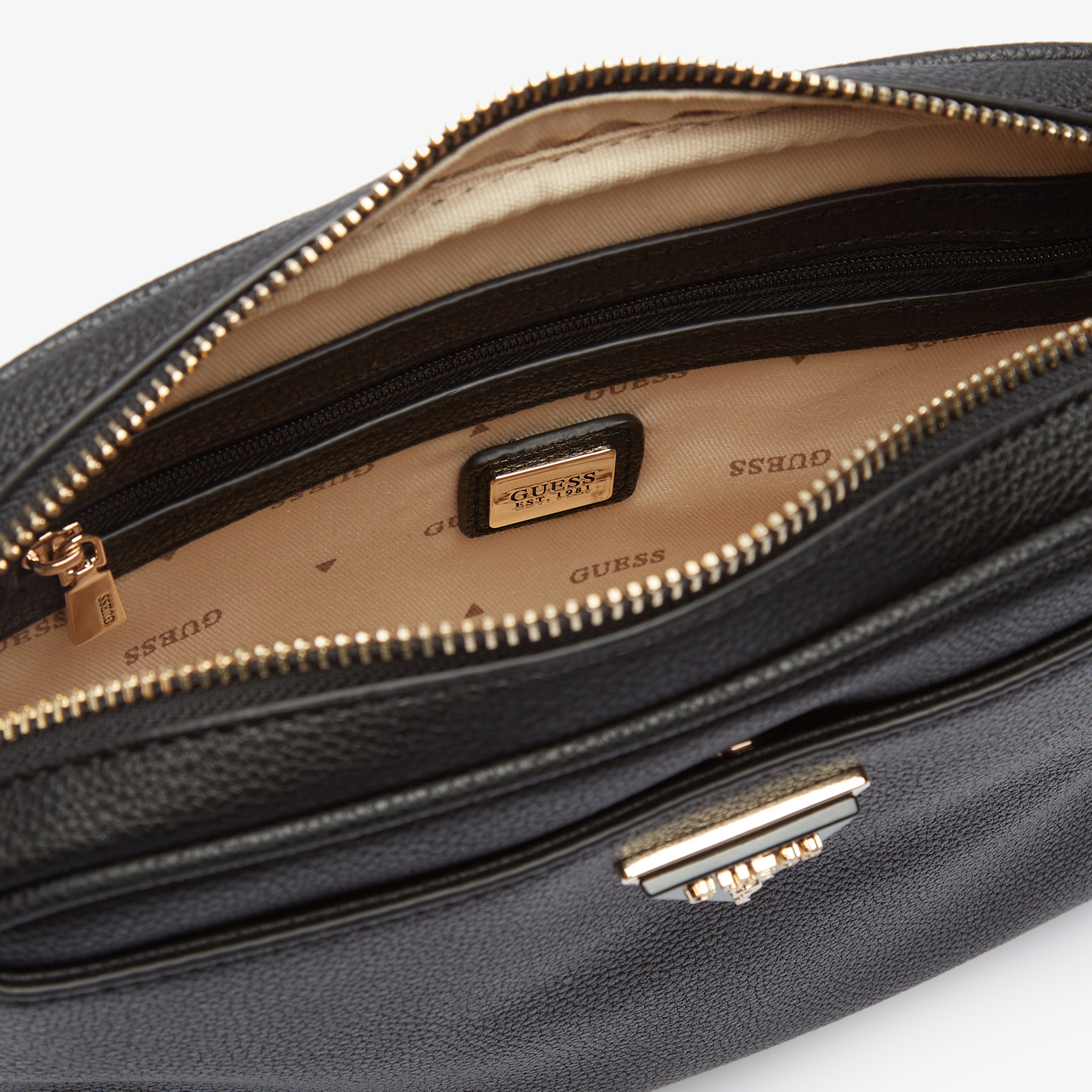 Guess Emiliya Girlfriend S Heritage Pop Cnvrtbl Camera Kadın Siyah Çapraz Çanta