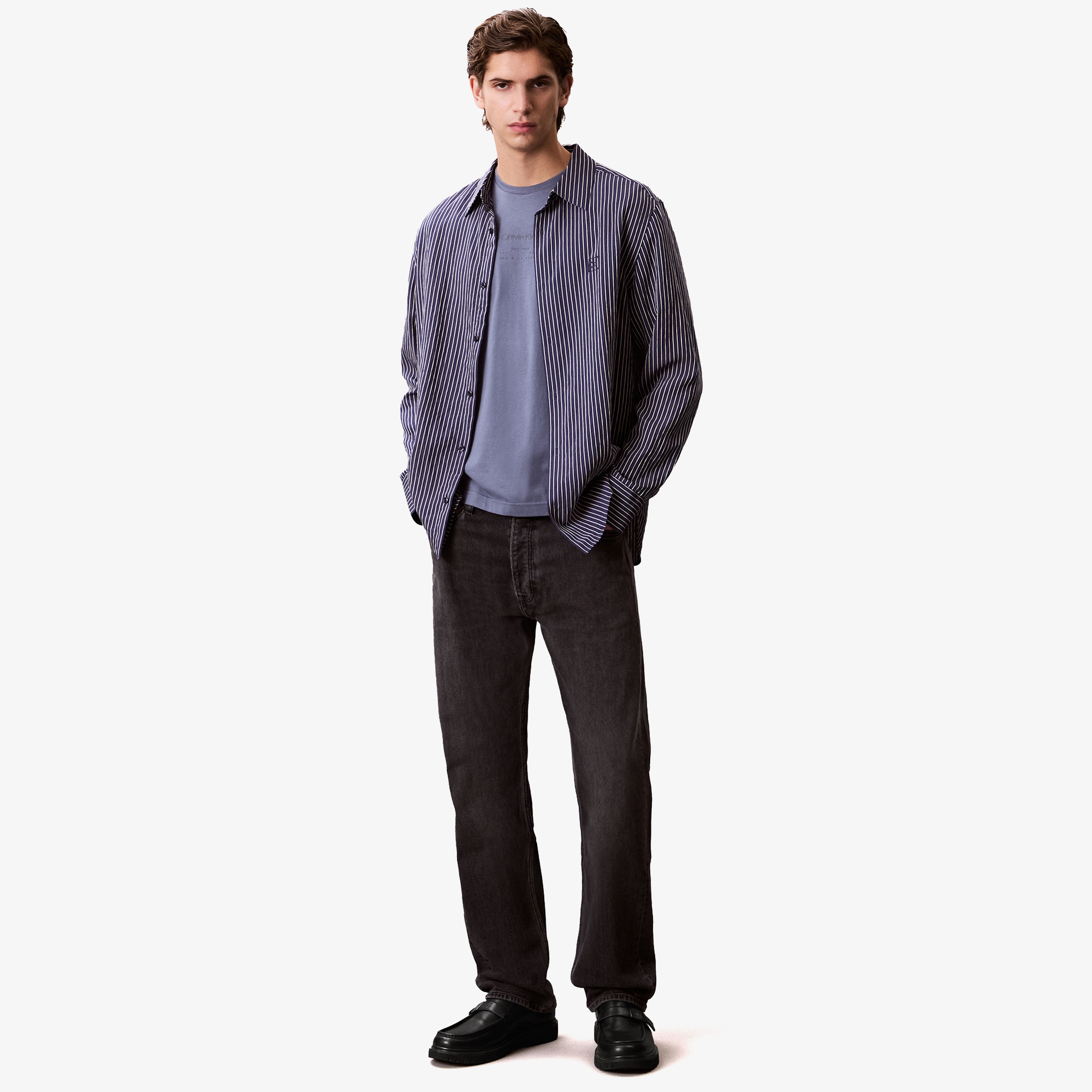 Calvin Klein Erkek Gri T-Shirt