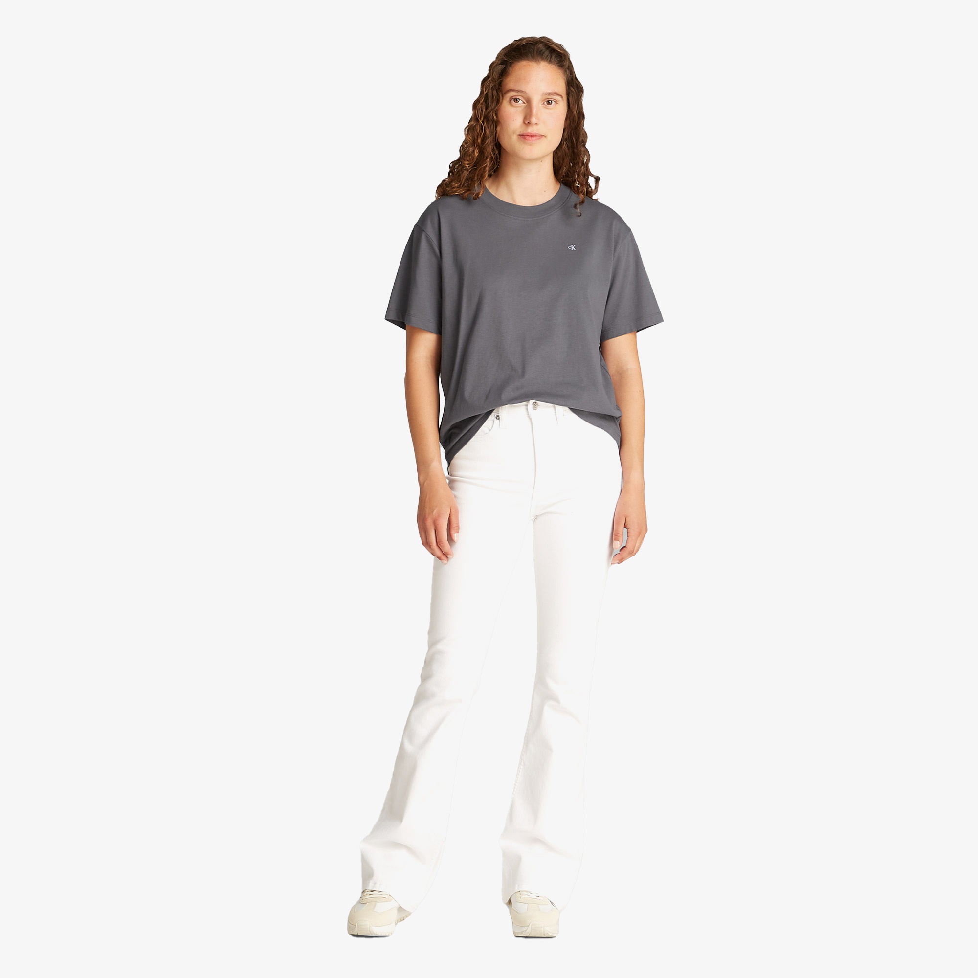 Calvin Klein Kadın Gri T-Shirt