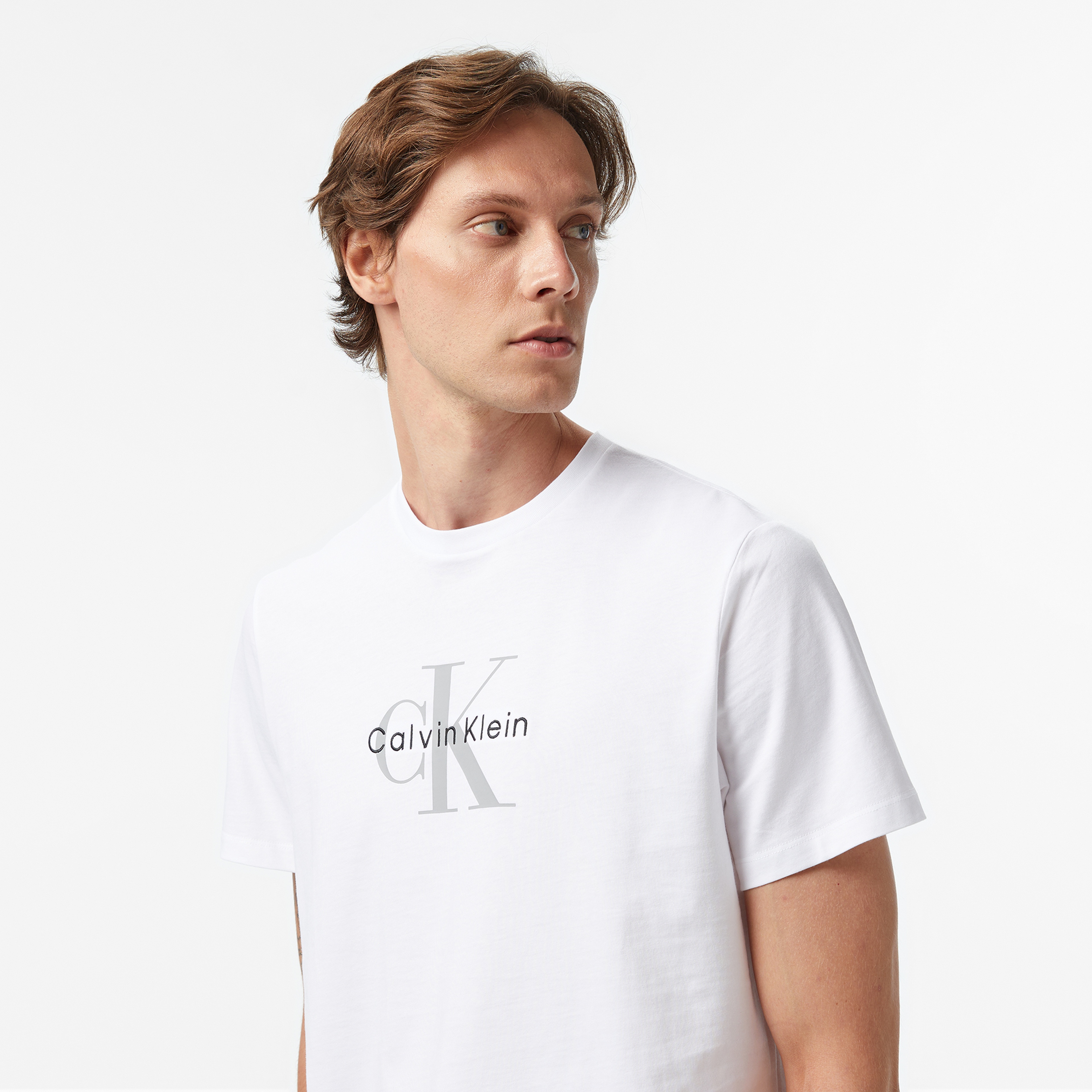 Calvin Klein Hero Monologo Erkek Beyaz T-Shirt