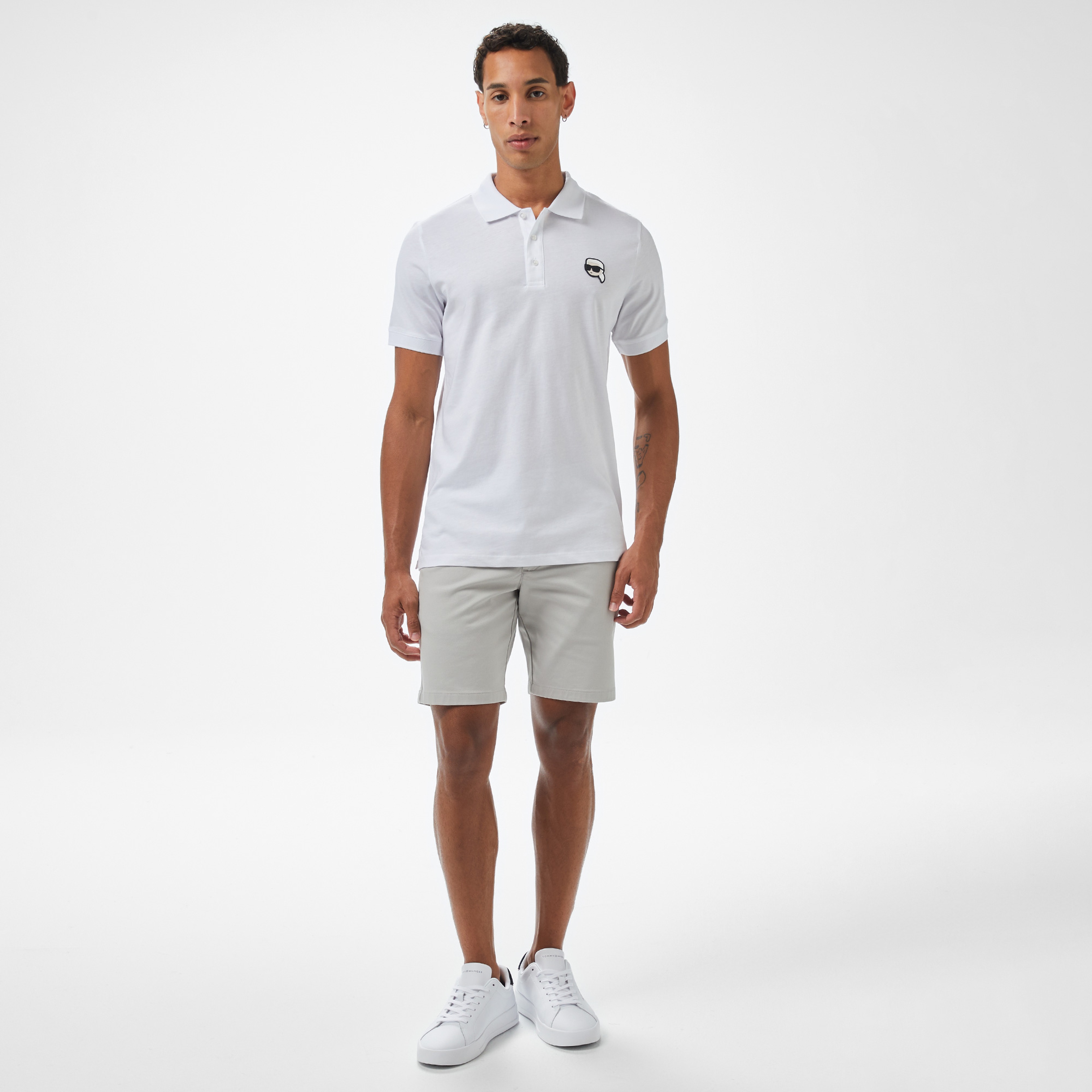 Karl Lagerfeld Erkek Beyaz Polo