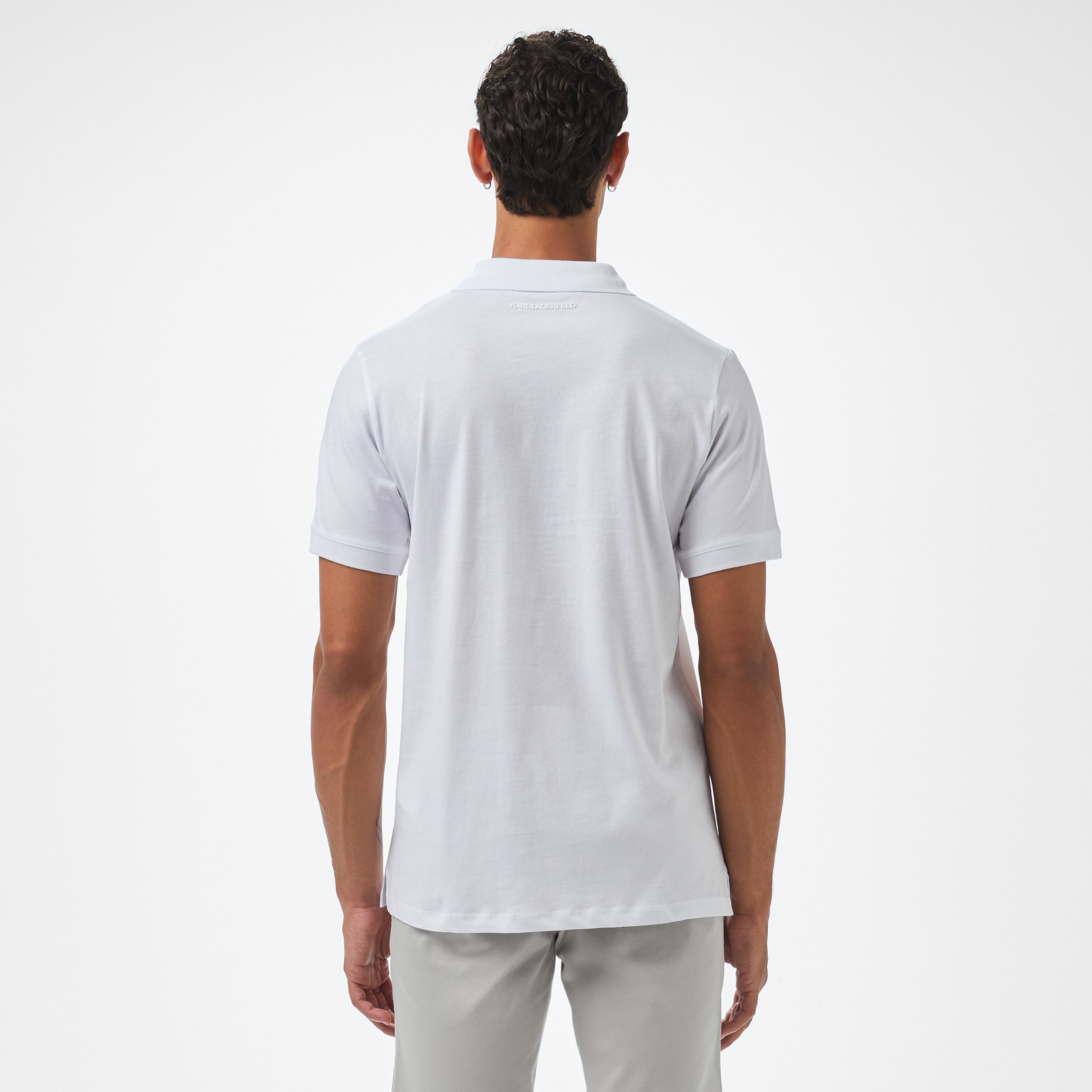 Karl Lagerfeld Erkek Beyaz Polo