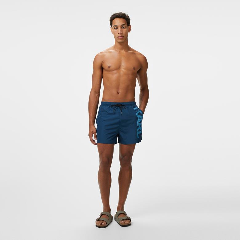 Karl Lagerfeld Erkek Mavi Mayo Şort