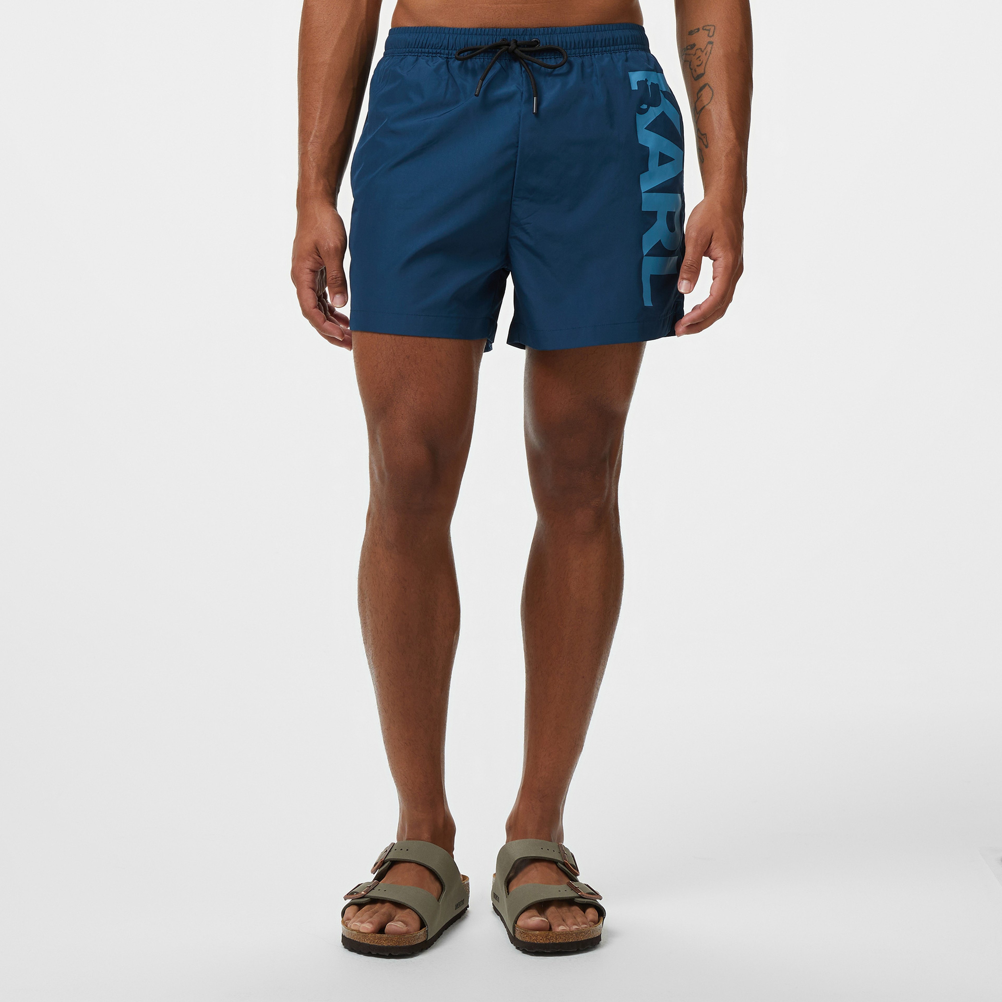 Karl Lagerfeld Erkek Mavi Mayo Şort