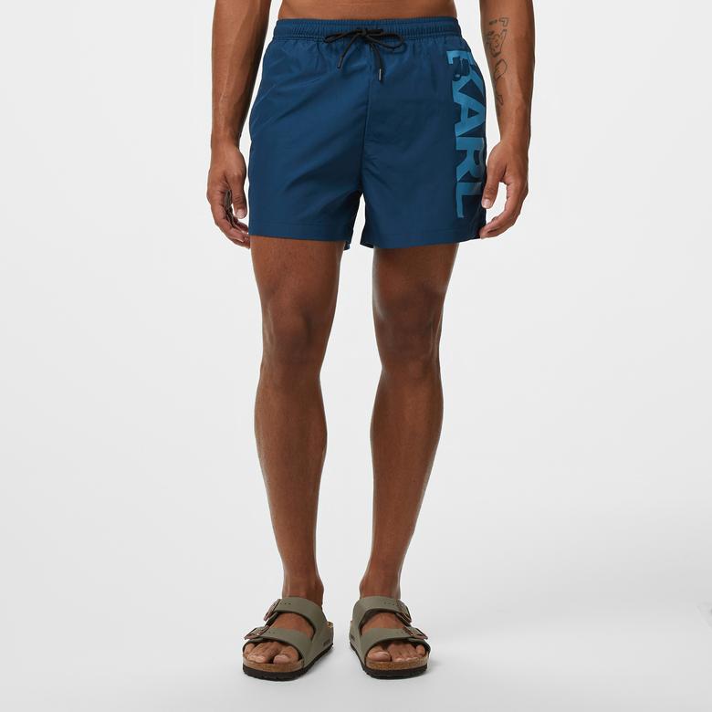 Karl Lagerfeld Erkek Mavi Mayo Şort