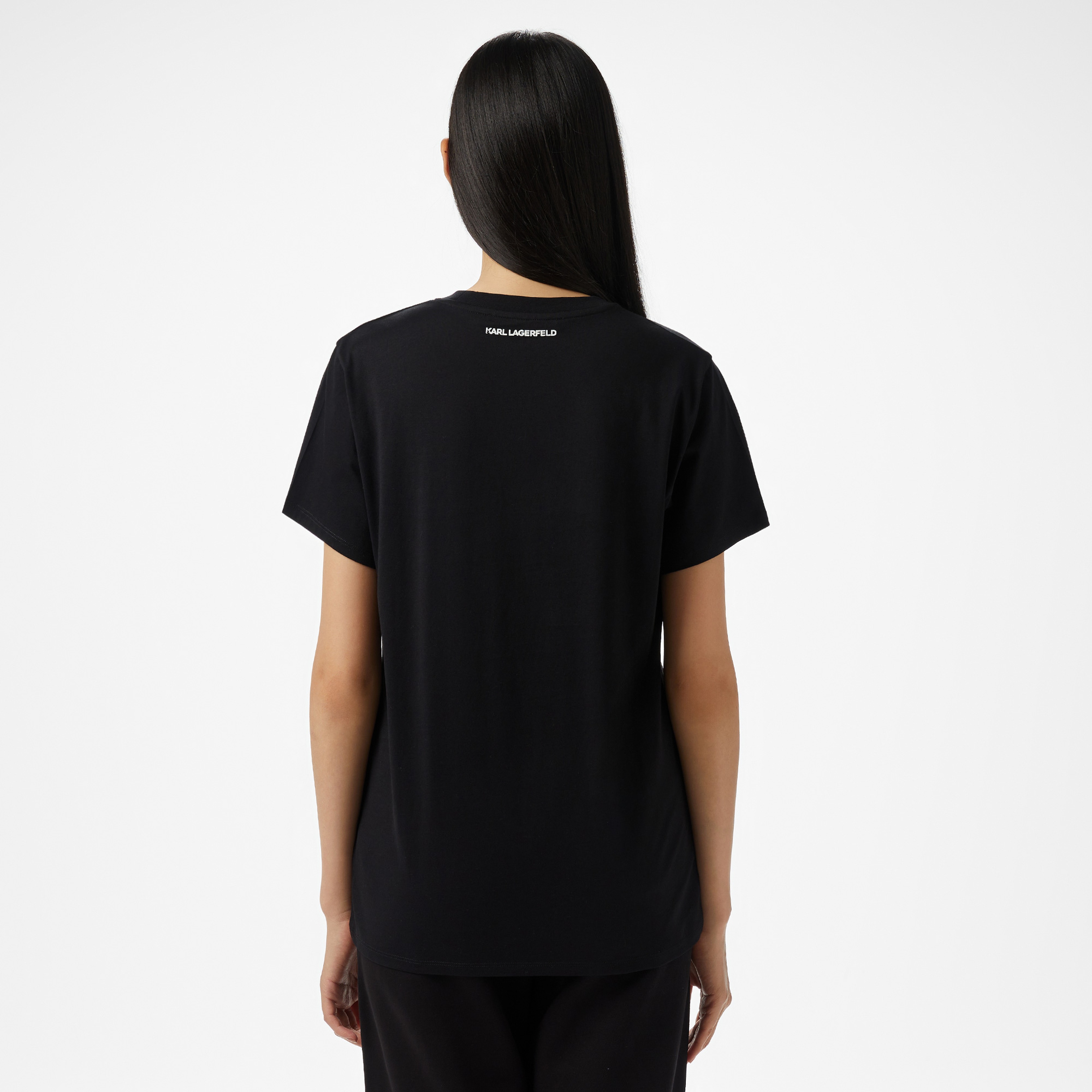 Karl Lagerfeld Kadın Siyah T-Shirt