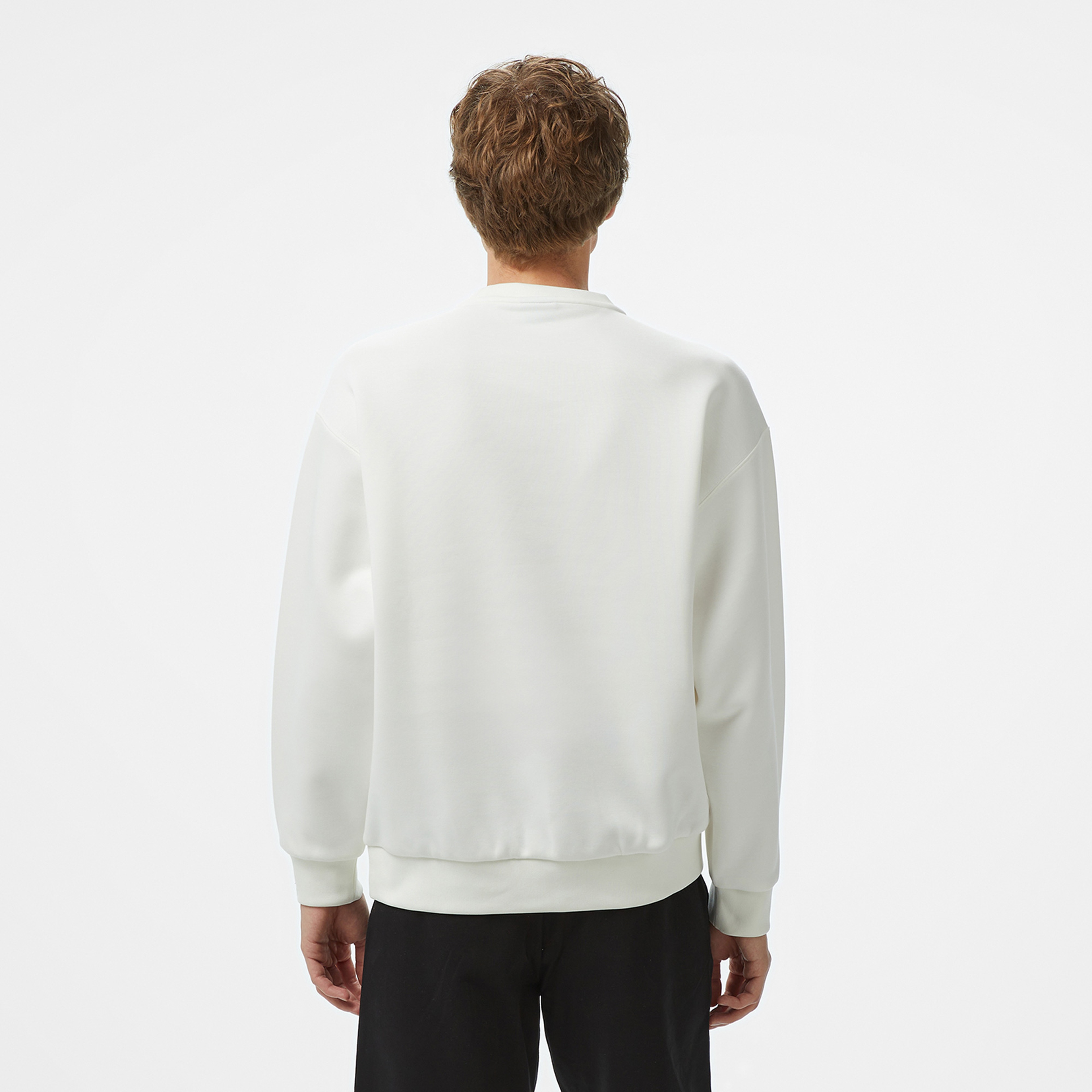 Ea7 Erkek Beyaz Sweatshirt