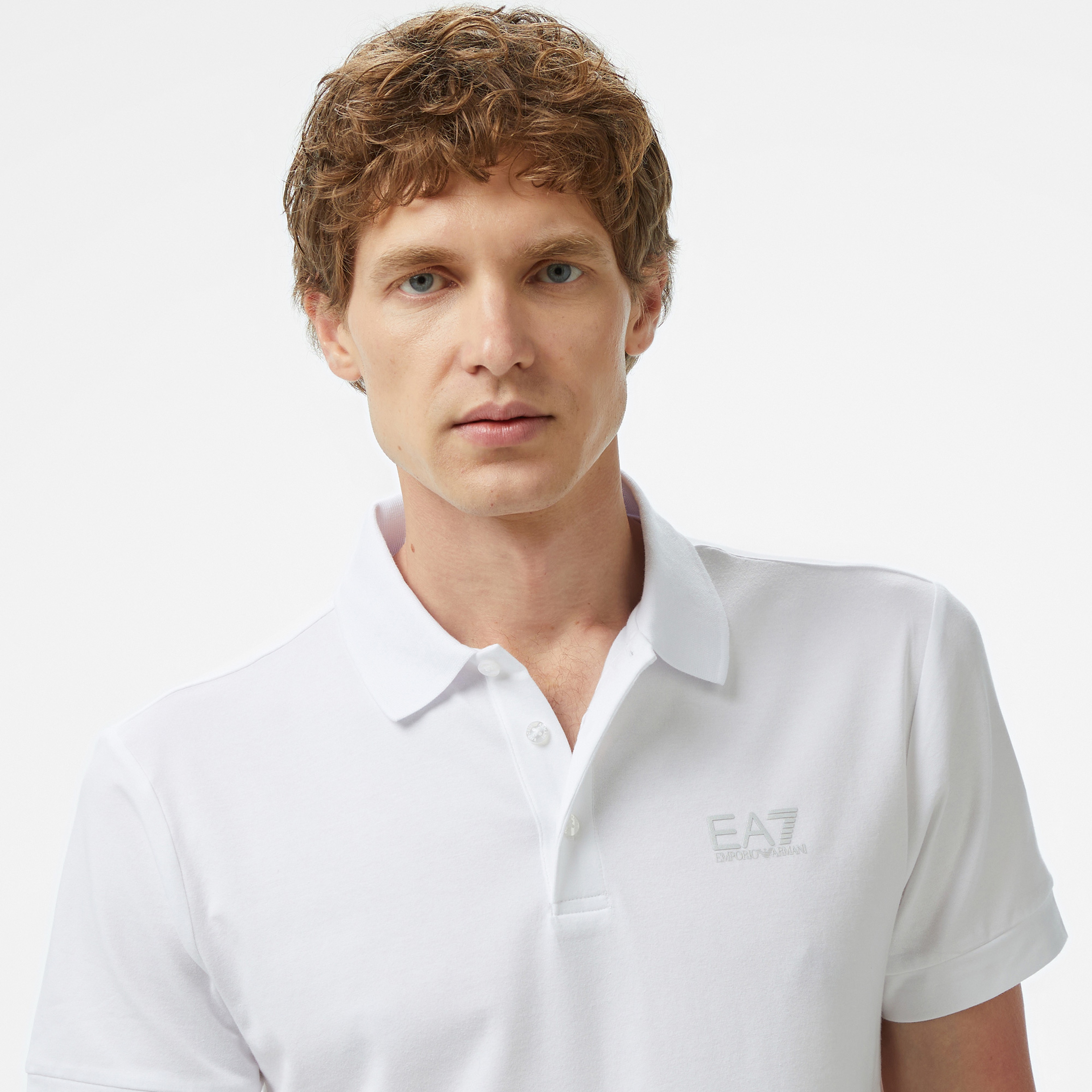 Ea7 Erkek Beyaz Polo