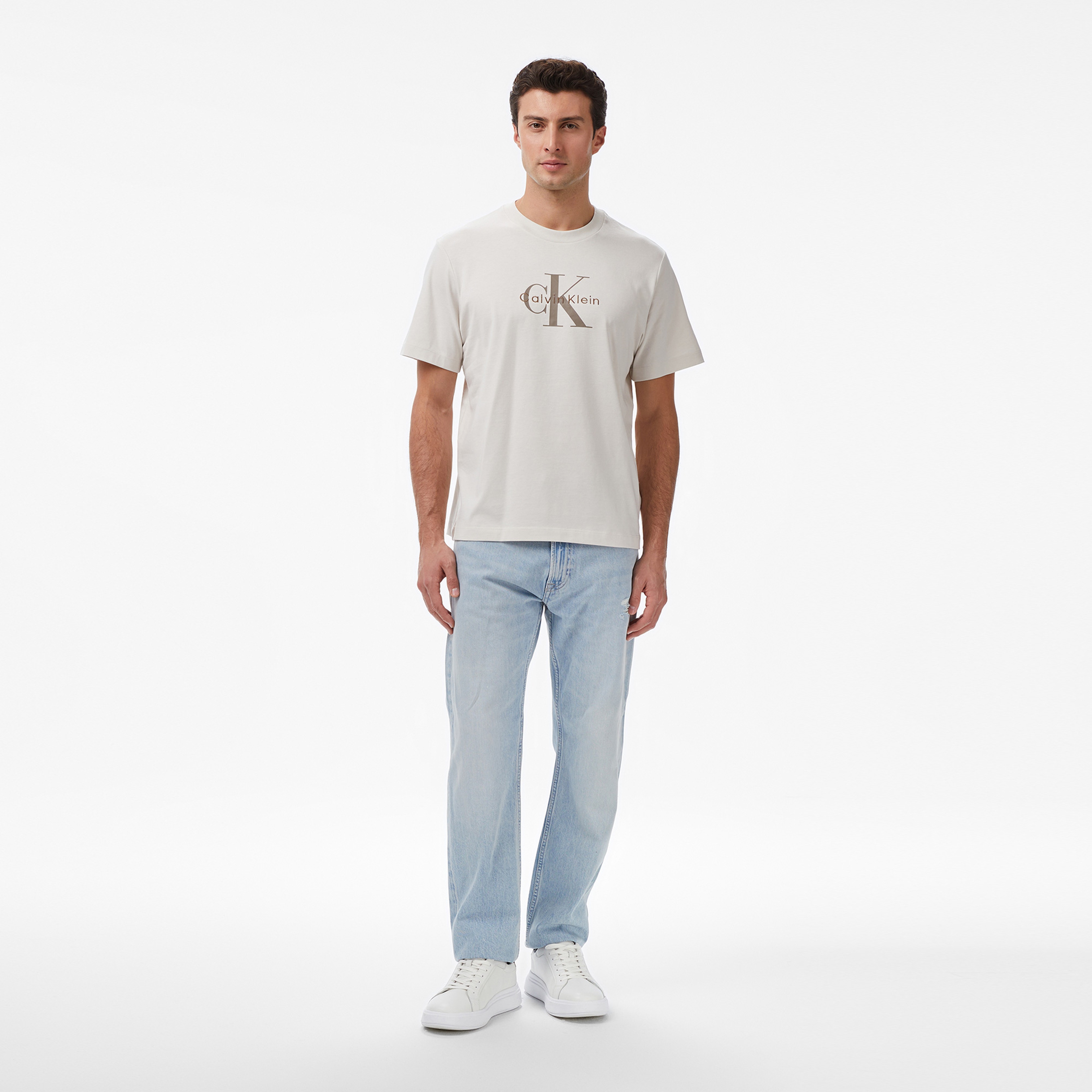 Calvin Klein Hero Monologo Erkek Beyaz T-Shirt