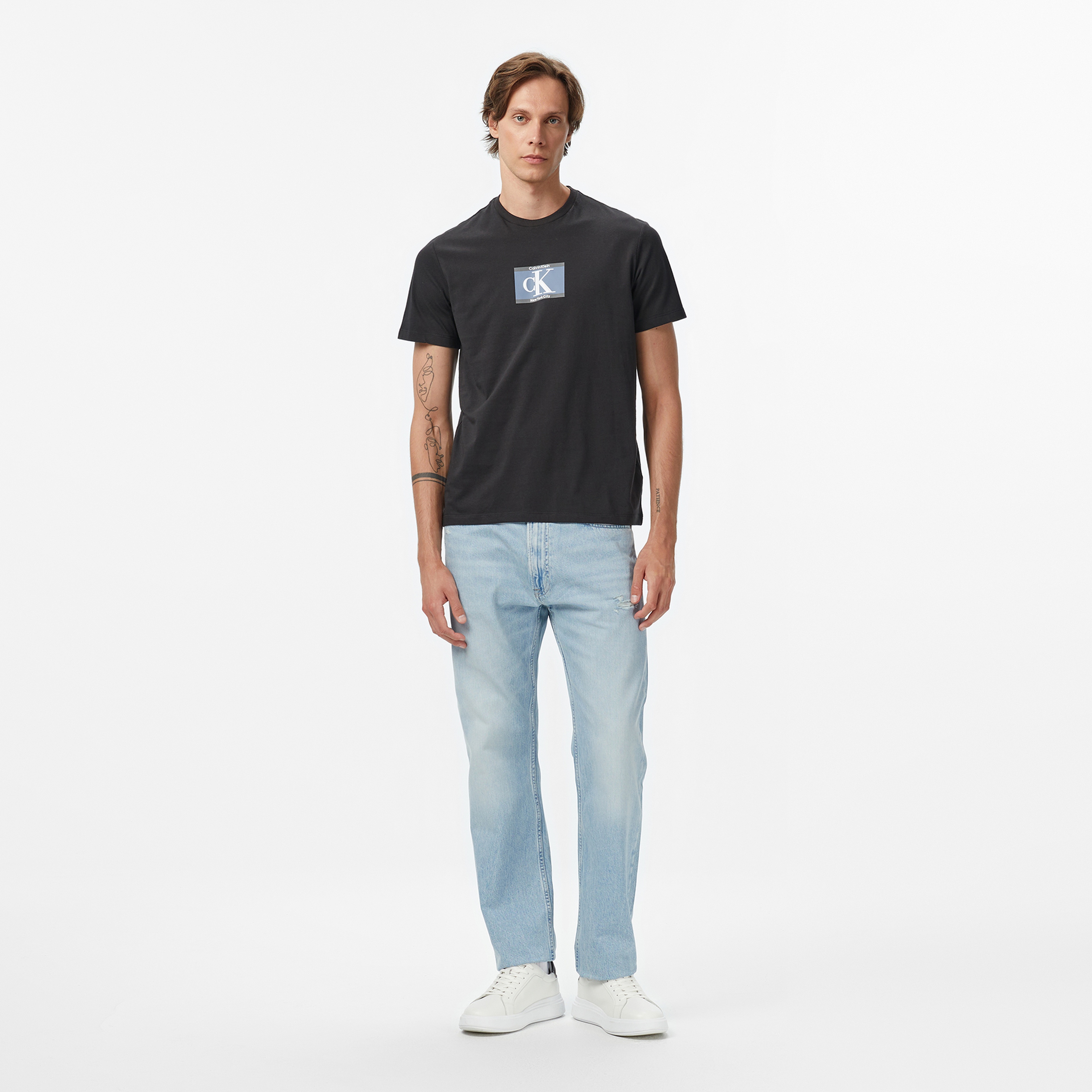 Calvin Klein Box Tape Graphic Erkek Siyah T-Shirt