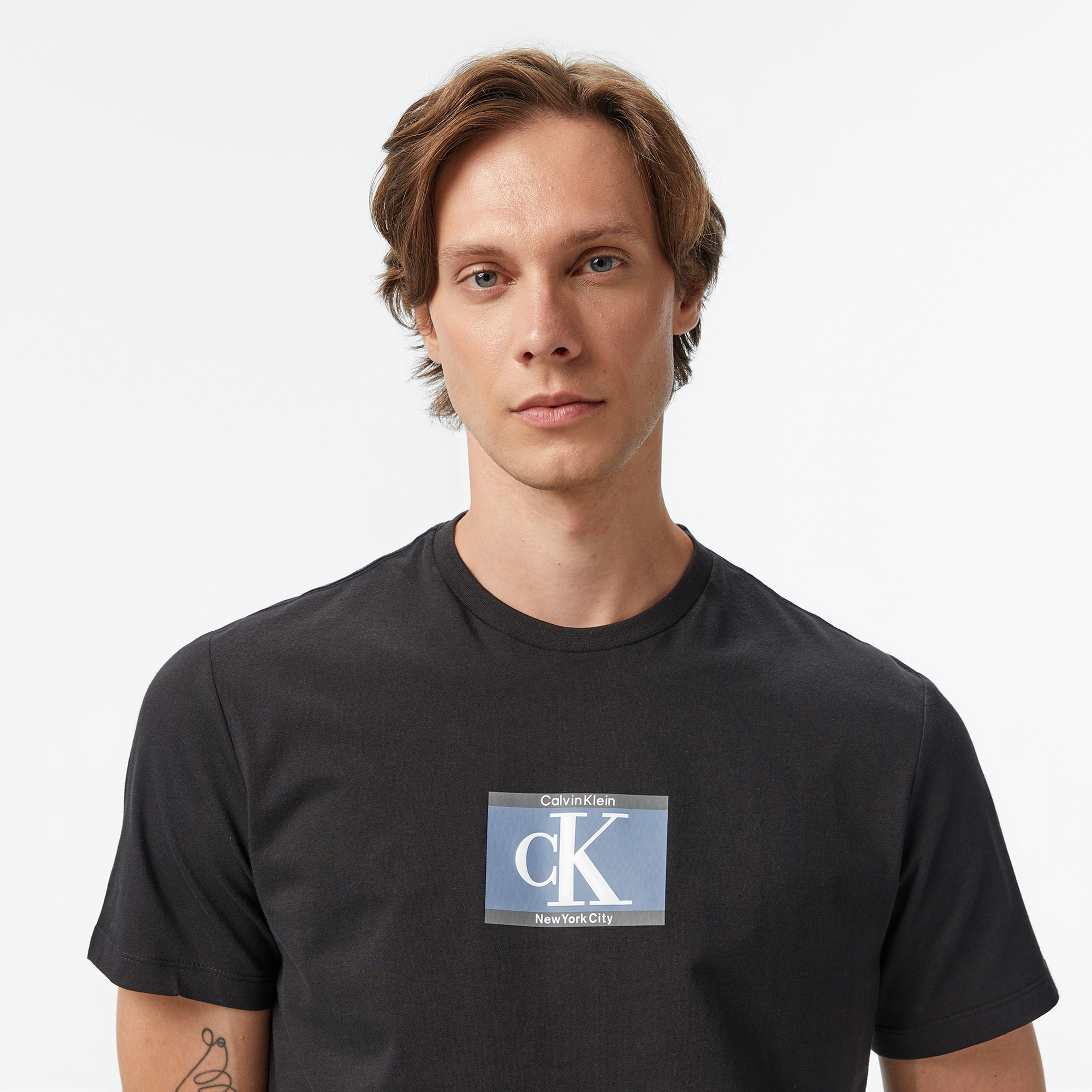 Calvin Klein Box Tape Graphic Erkek Siyah T-Shirt