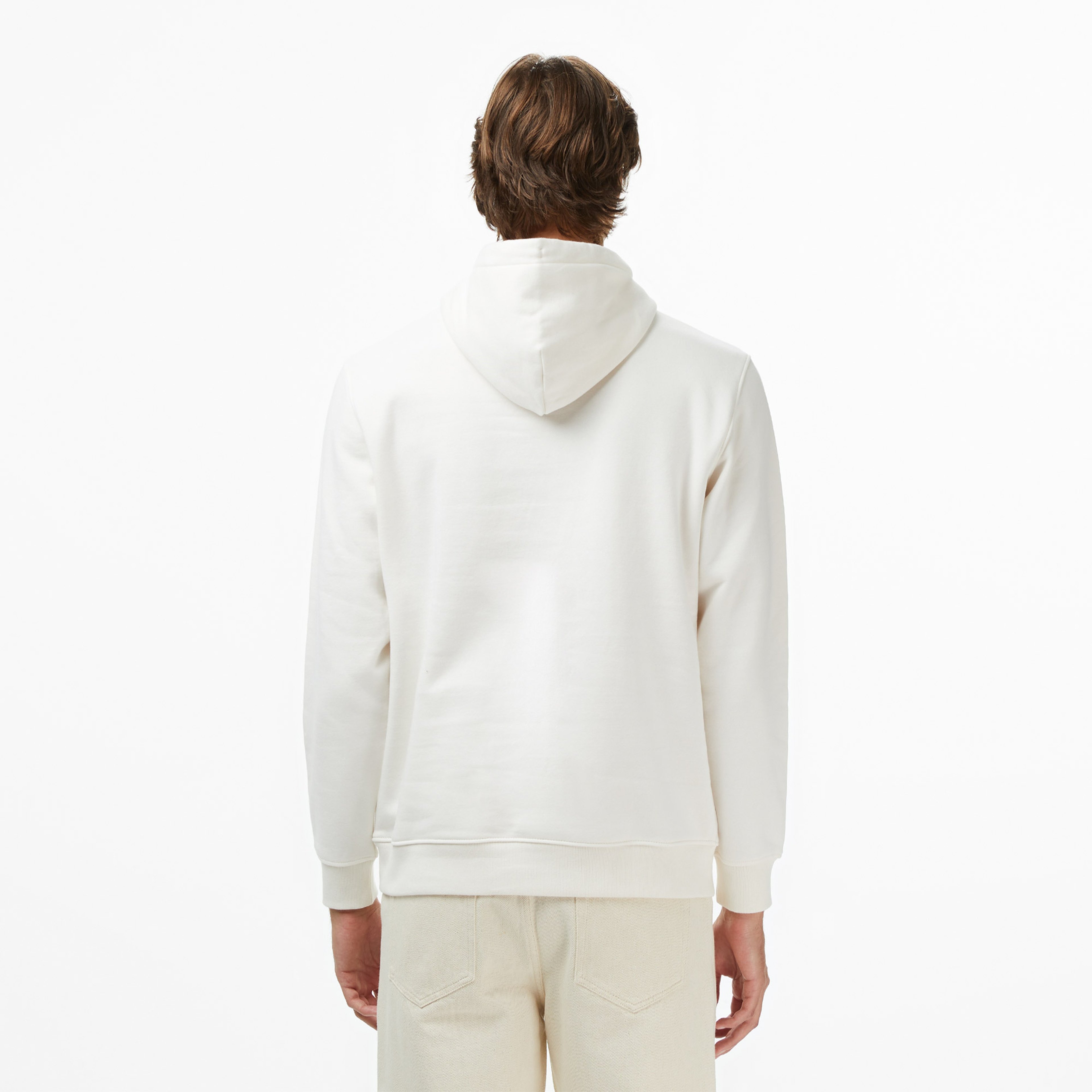 Tommy Jeans Regular Essential Flag Erkek Beyaz Hoodie