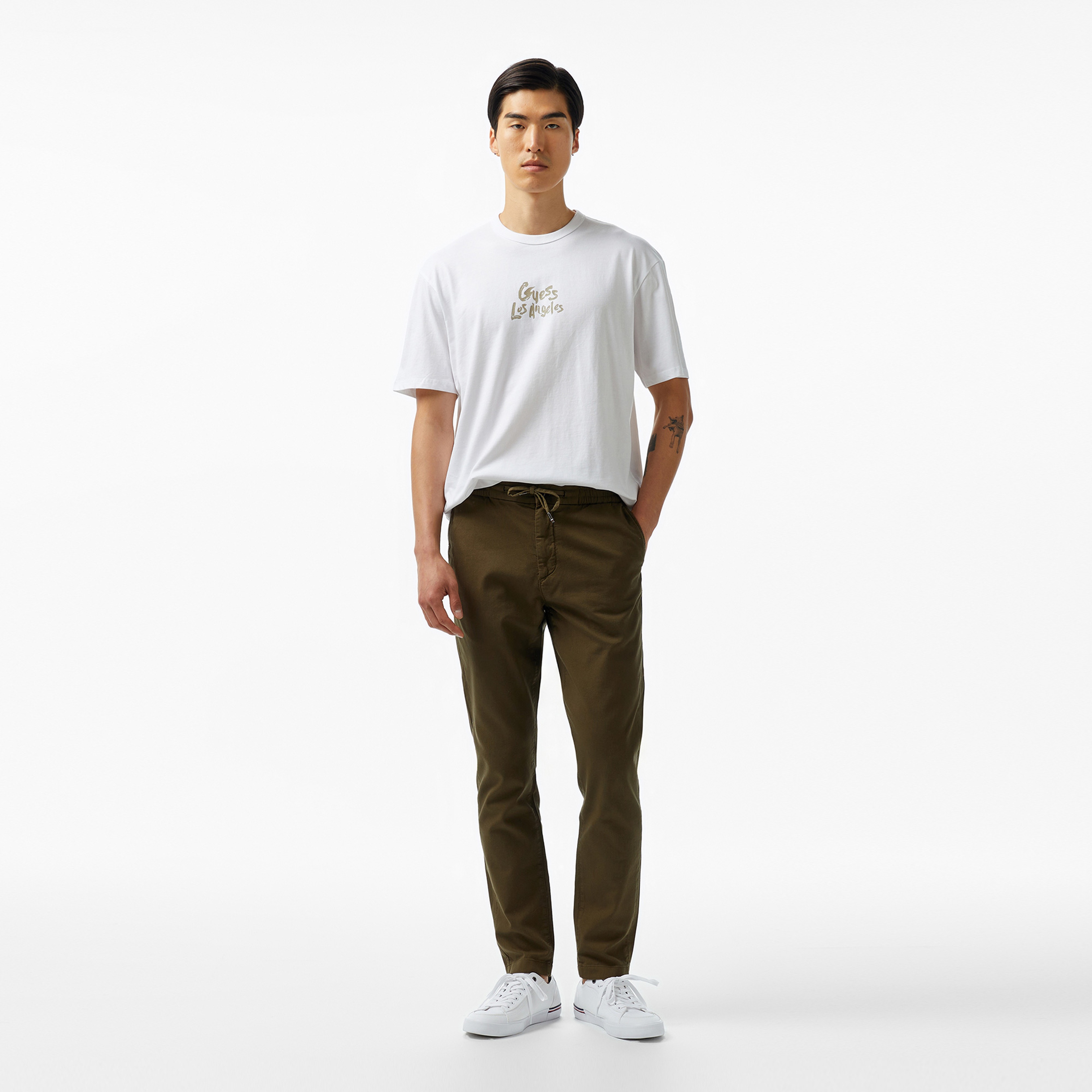Guess Erkek Beyaz T-Shirt