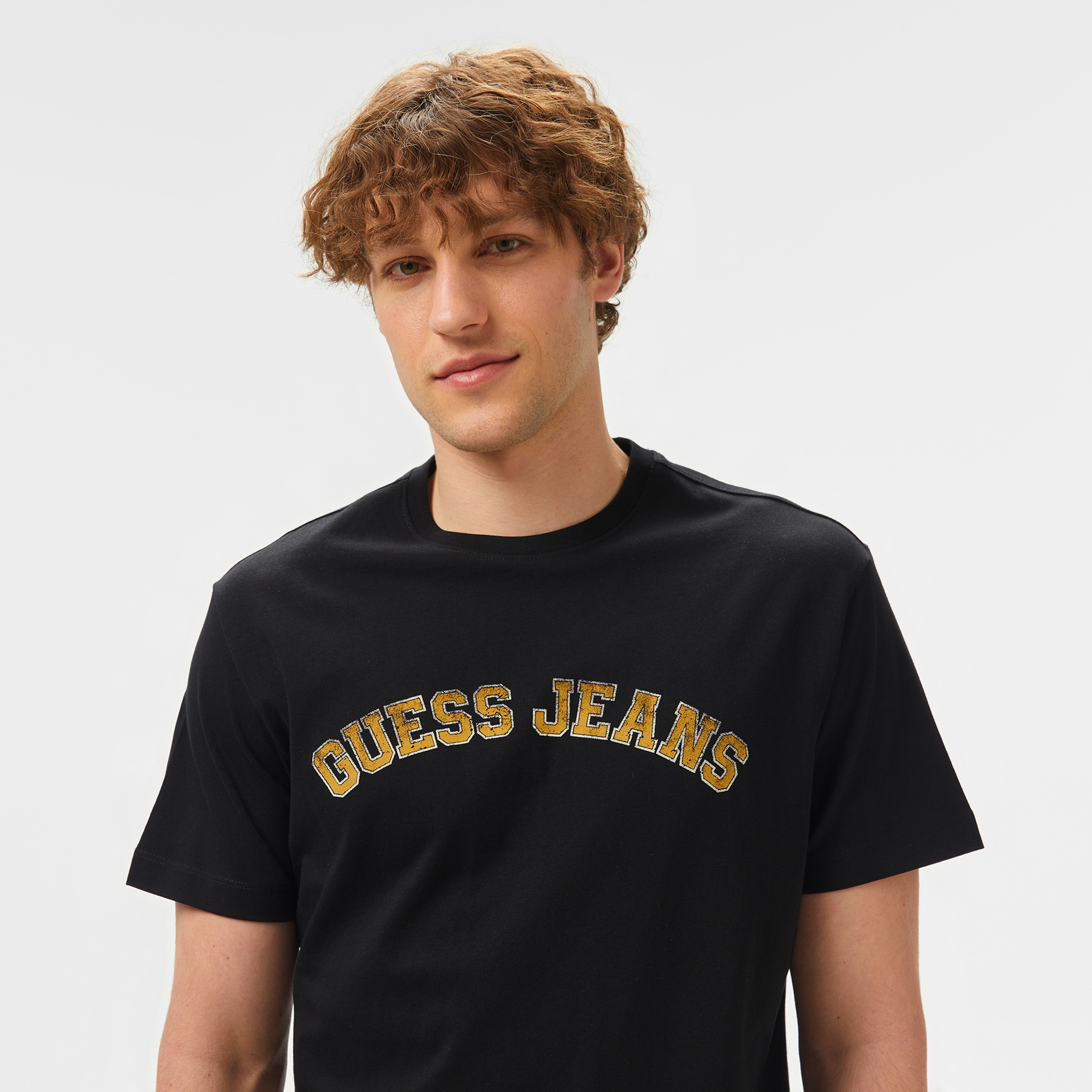 Guess Cn Regllegi Mid Organic Heavy 205 Erkek Siyah T-Shirt