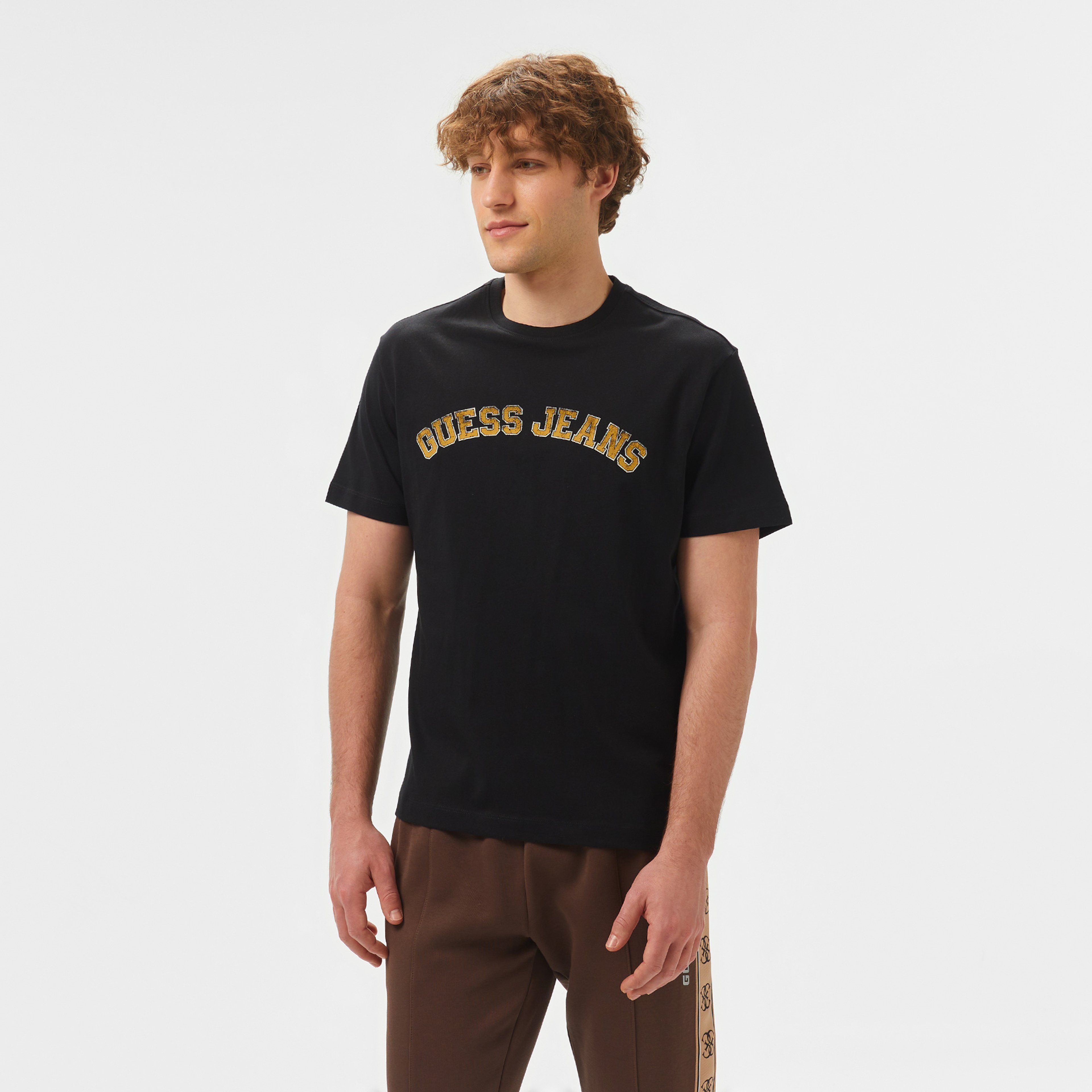 Guess Cn Regllegi Mid Organic Heavy 205 Erkek Siyah T-Shirt