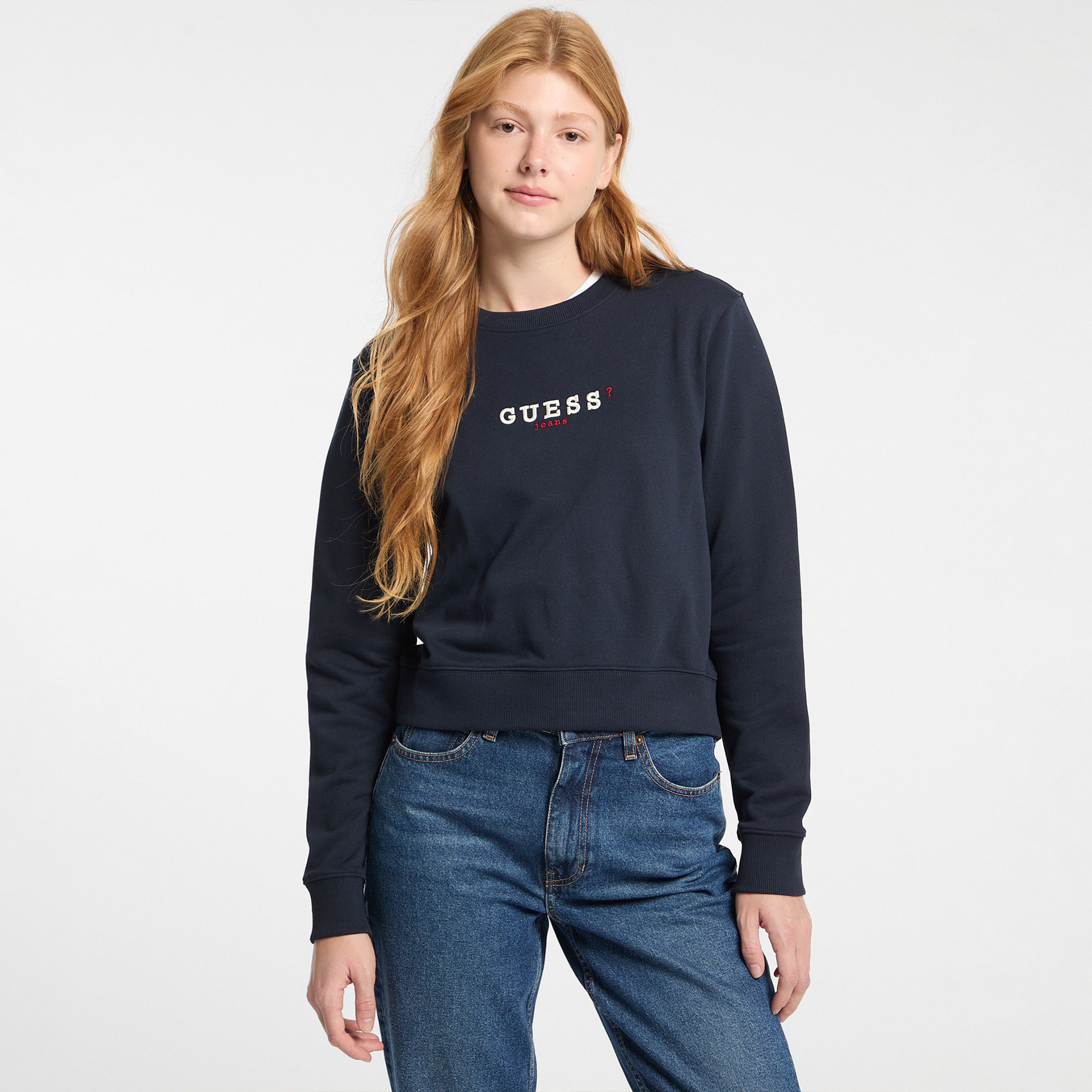 Guess Kadın Lacivert Sweatshirt