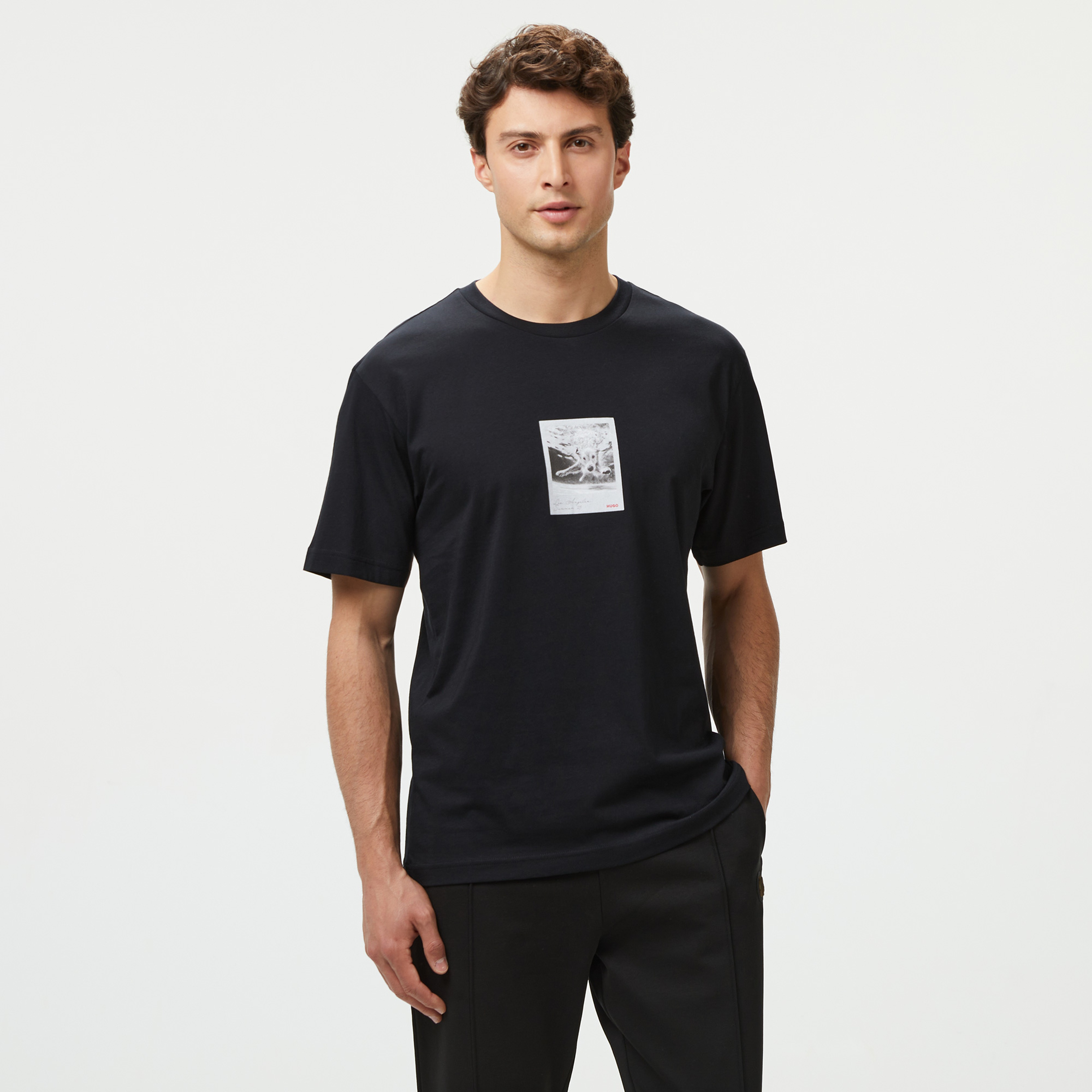 Hugo Darthy Erkek Siyah T-Shirt