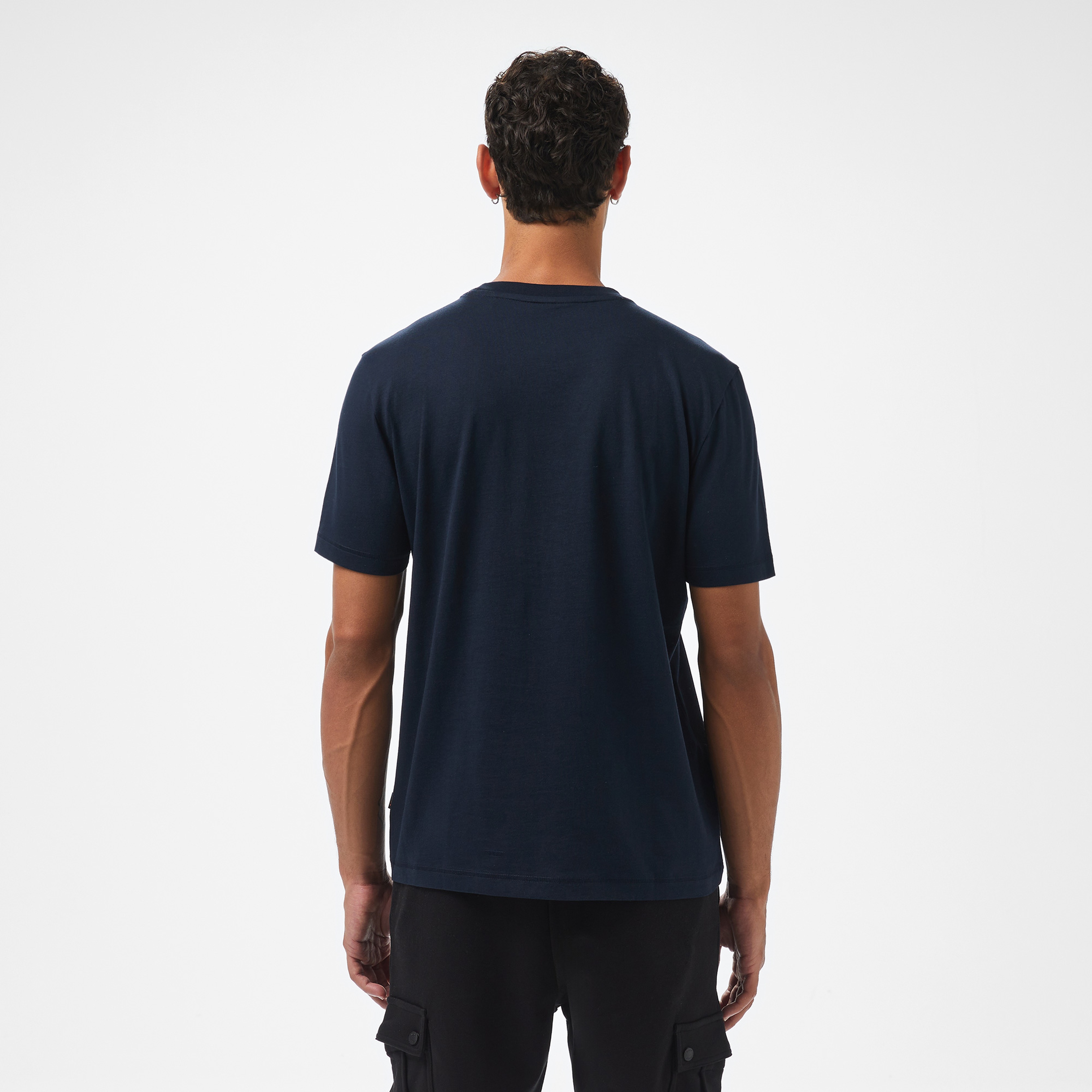 Boss Logotexture Erkek Mavi T-Shirt