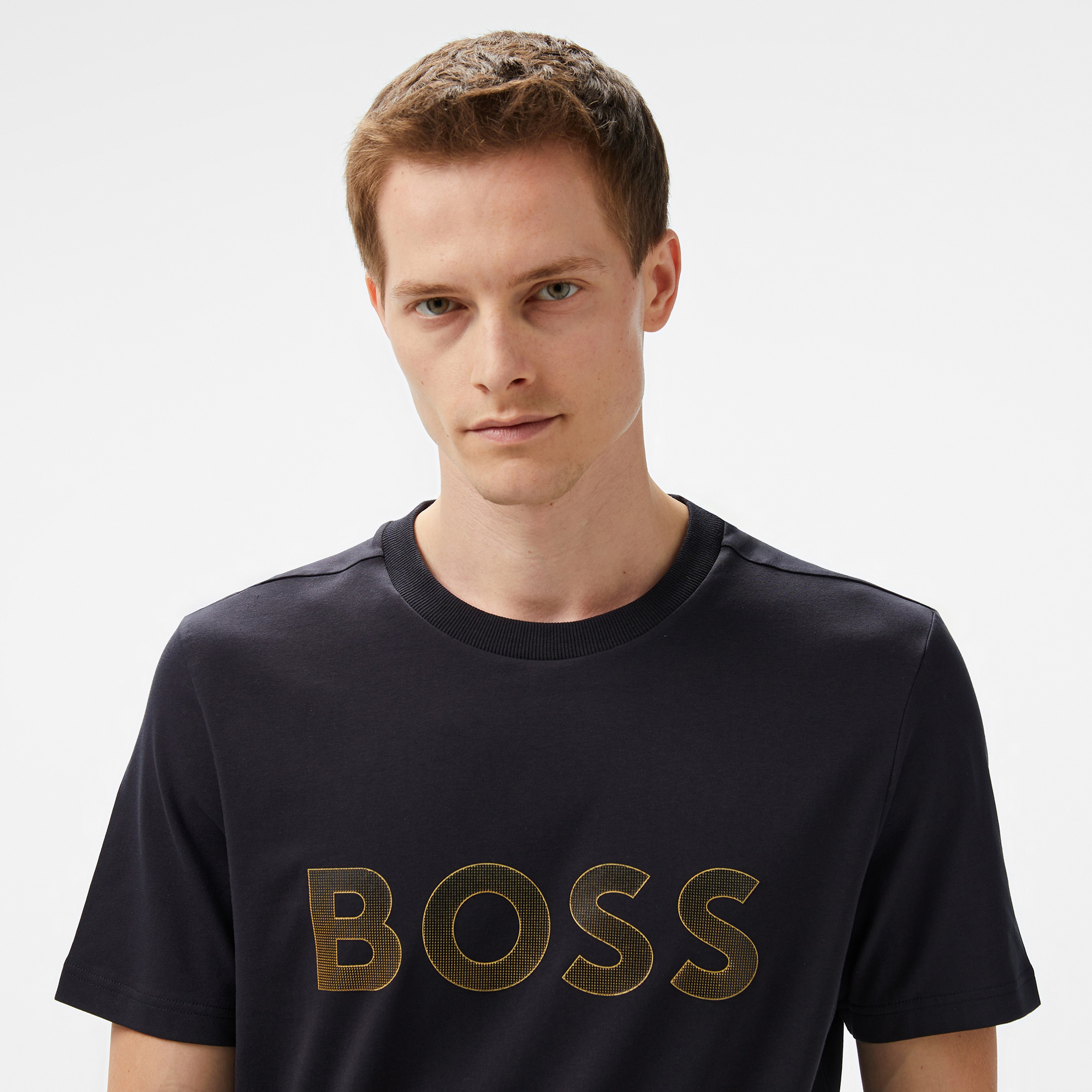 Boss Logo Erkek Lacivert T-Shirt