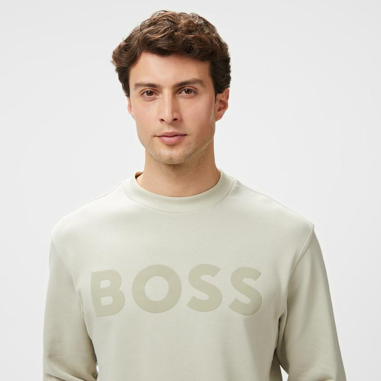 Boss Erkek Bej Sweatshirt