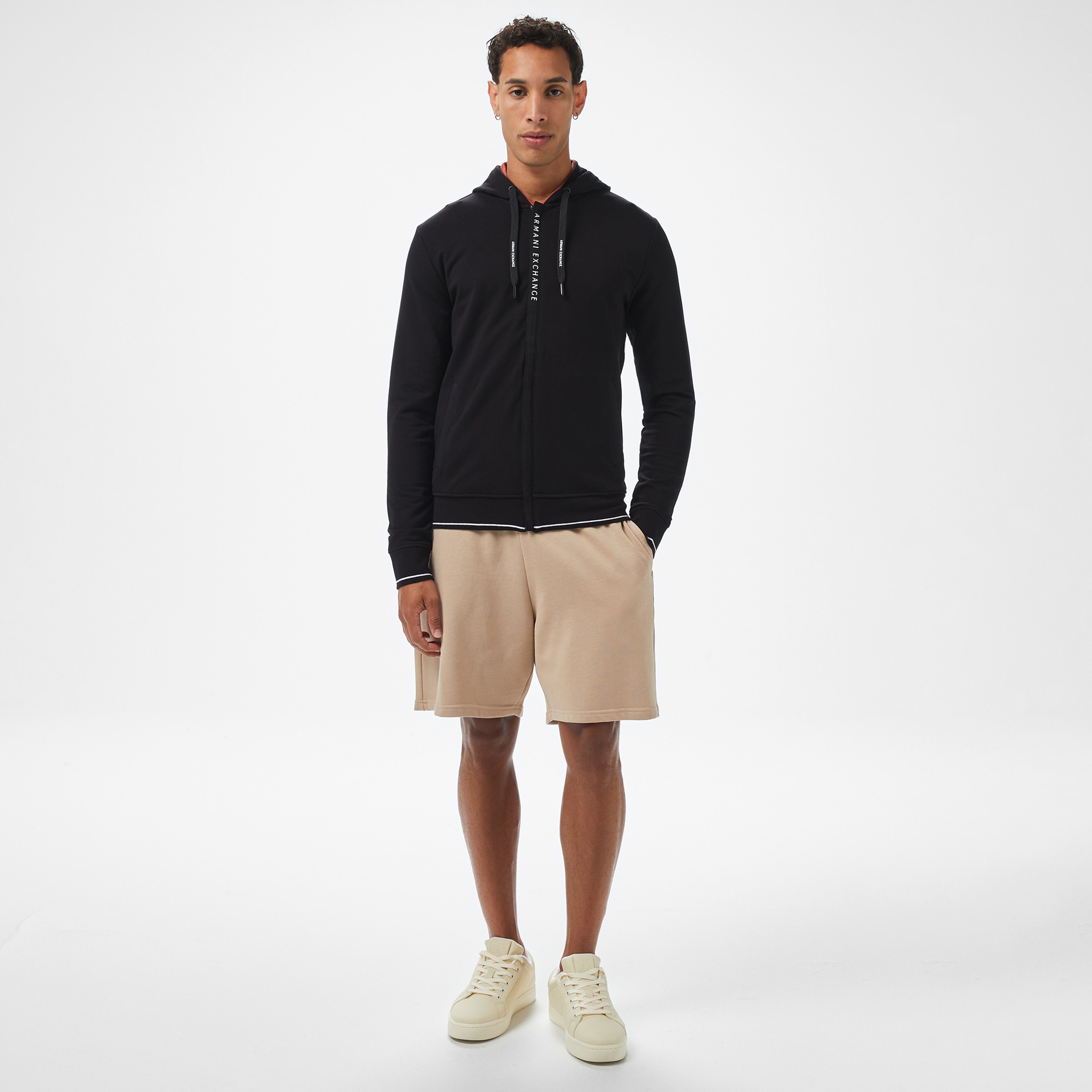 Armani Exchange Erkek Siyah Fermuarlı Sweatshirt