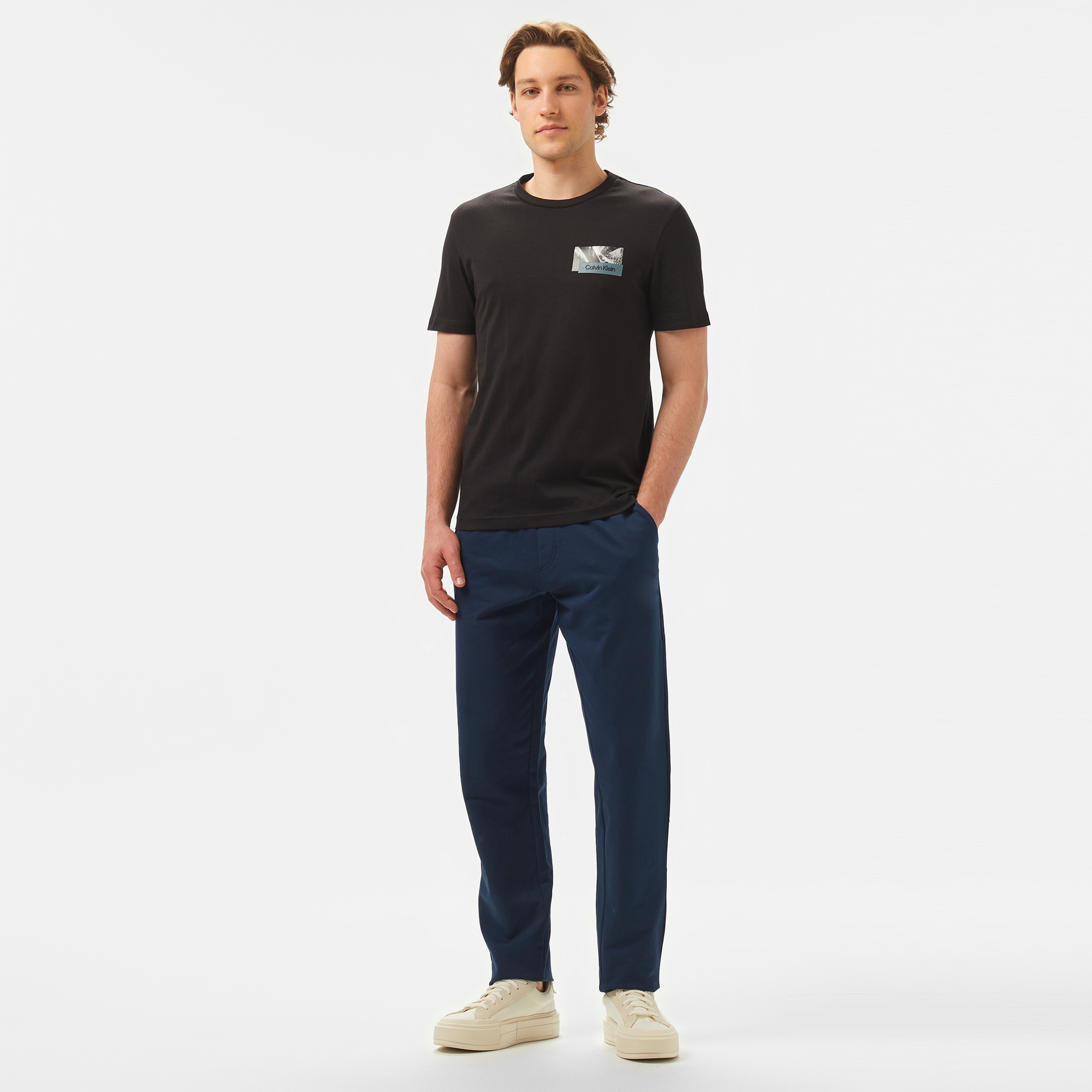 Calvin Klein Ba Logo Graphic Erkek Siyah T-Shirt