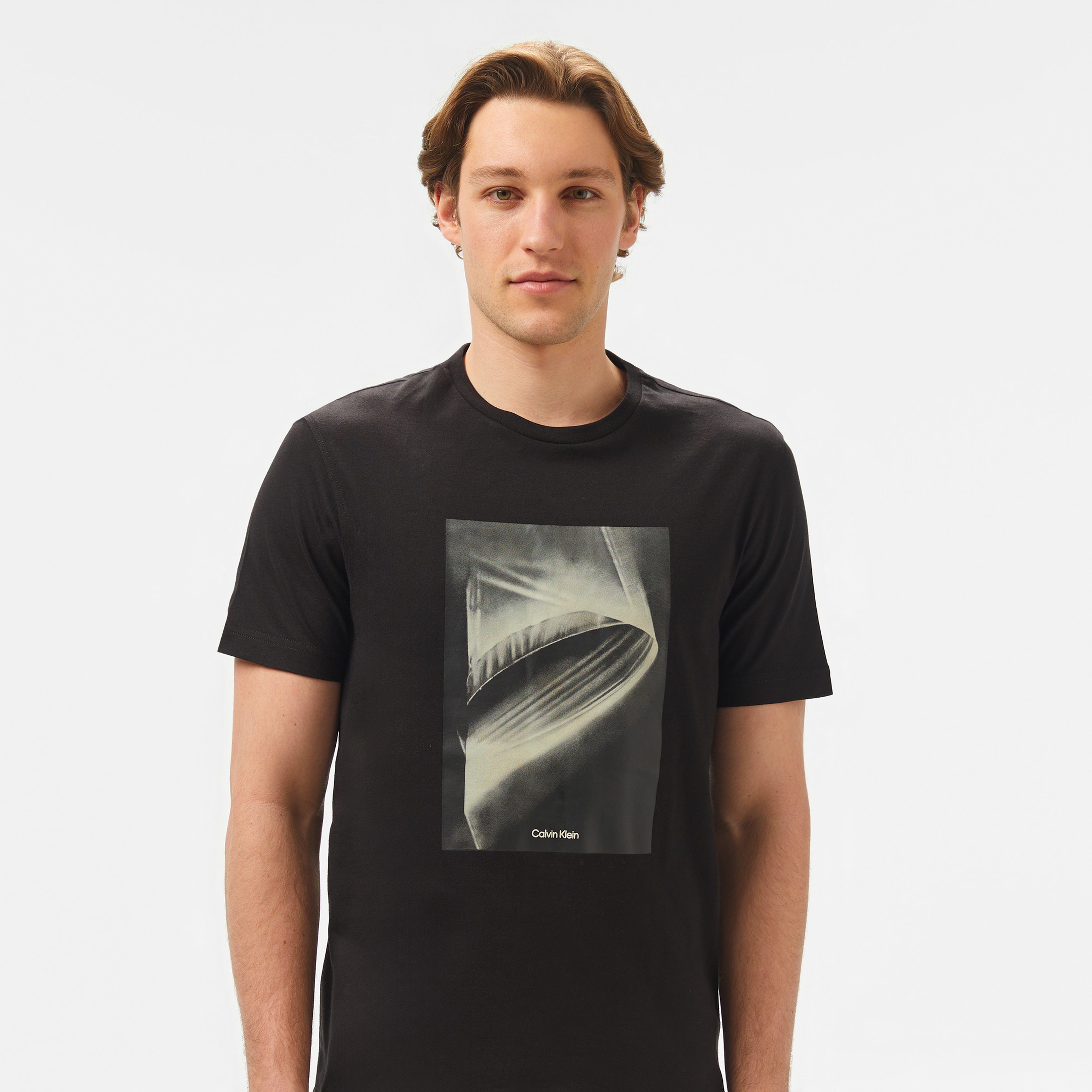 Calvin Klein Faded Light Graphic Erkek Siyah T-Shirt