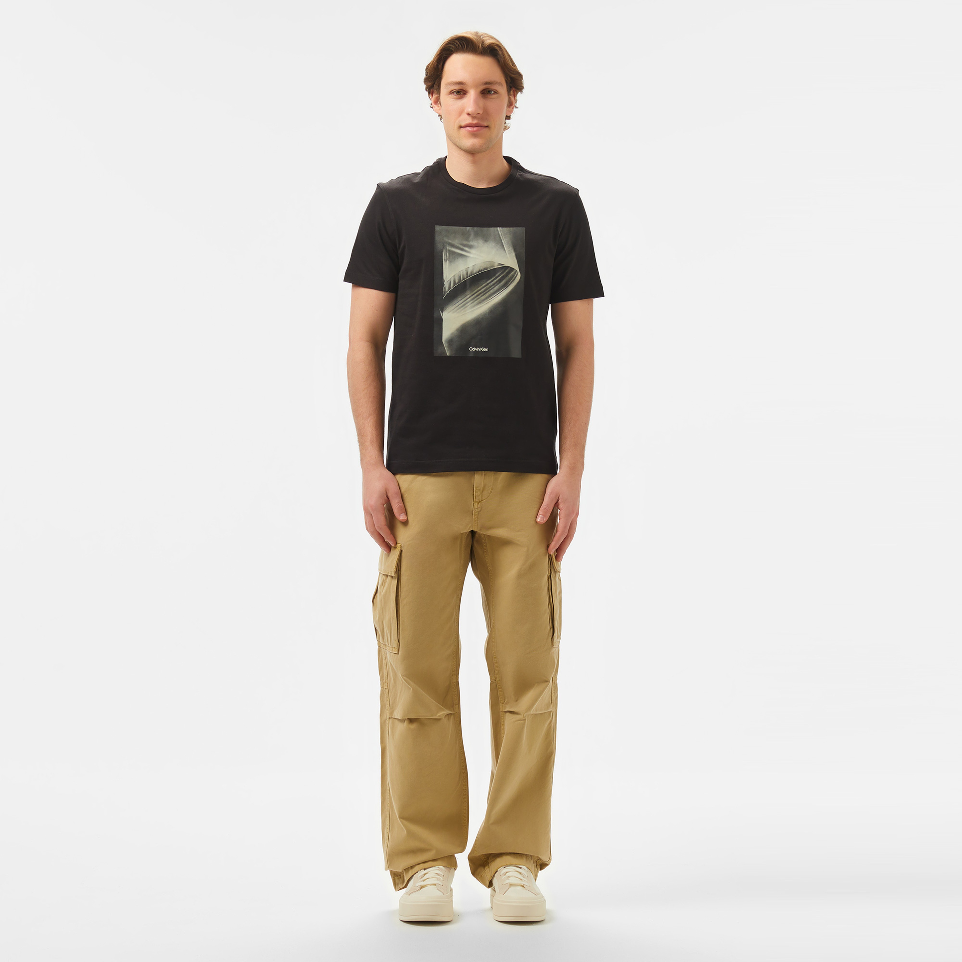 Calvin Klein Faded Light Graphic Erkek Siyah T-Shirt