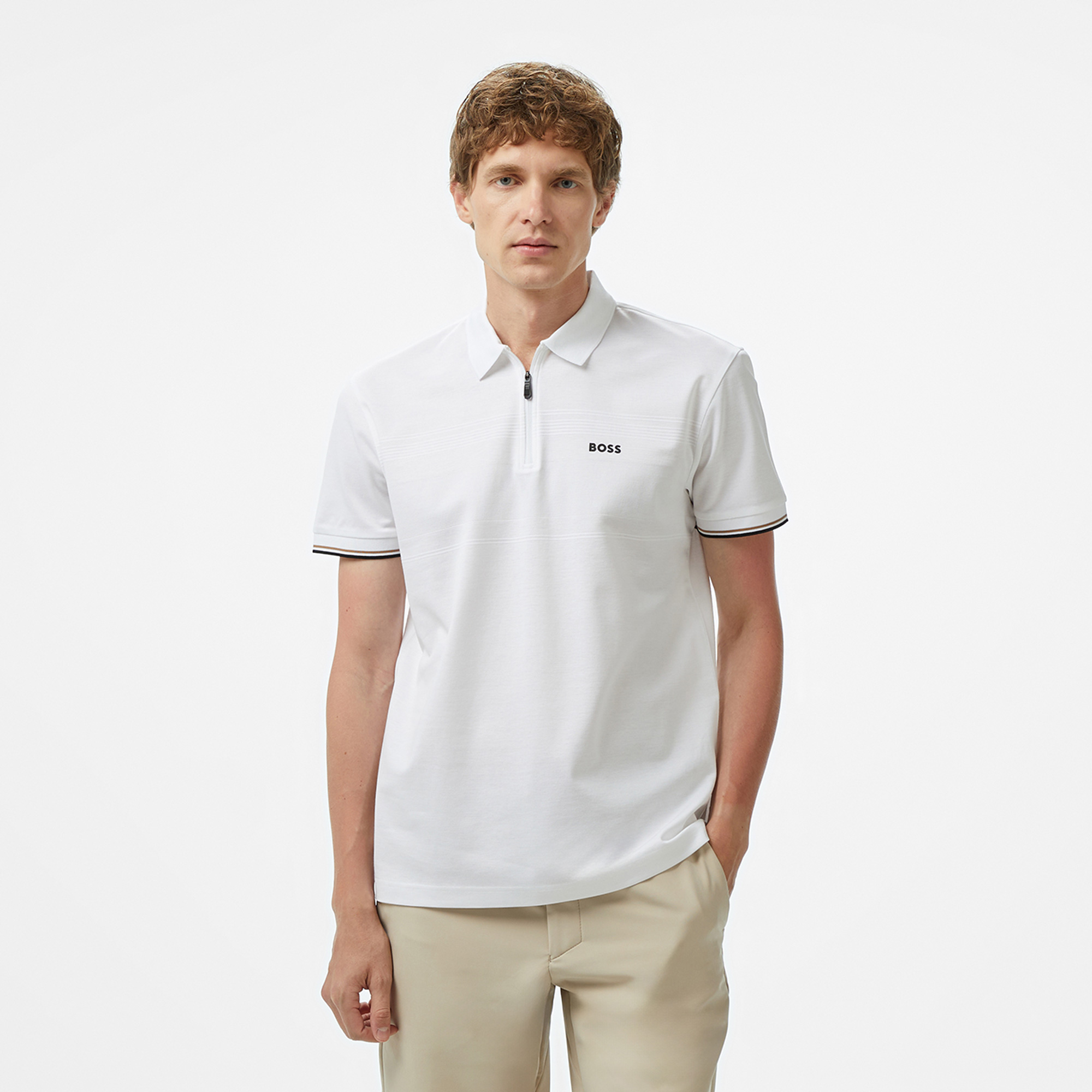 Boss Philix Pima Erkek Beyaz PoloXXL50538177| Occasion