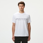 Armani Exchange Erkek Beyaz Bisiklet Yaka T-Shirt