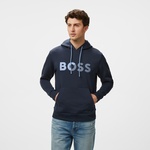 Boss Soody Tape Logo Erkek Mavi Sweatshirt