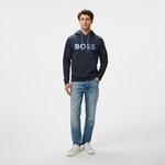 Boss Soody Tape Logo Erkek Mavi Sweatshirt