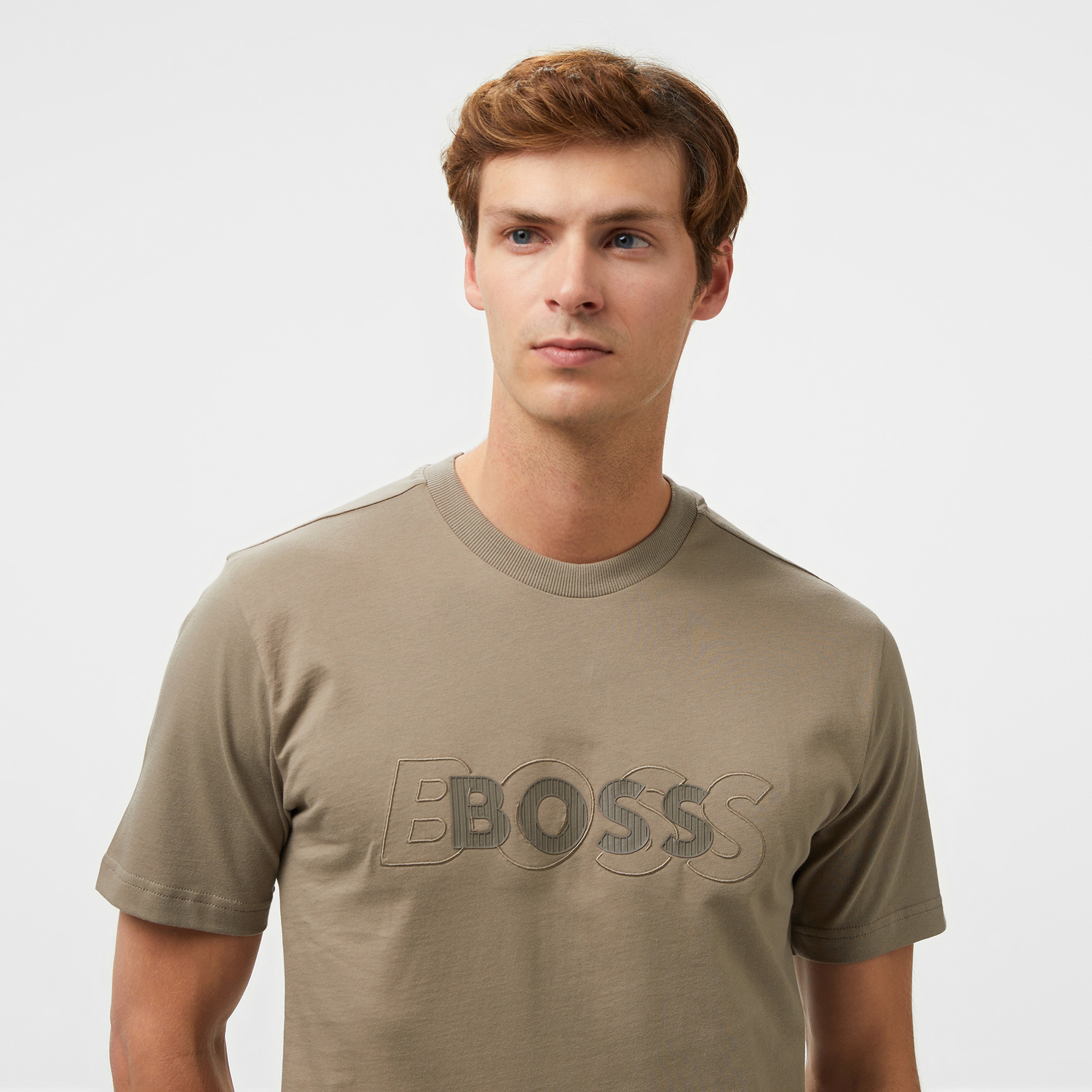 Boss Erkek Haki T-Shirt