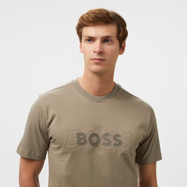 Boss Erkek Haki T-Shirt