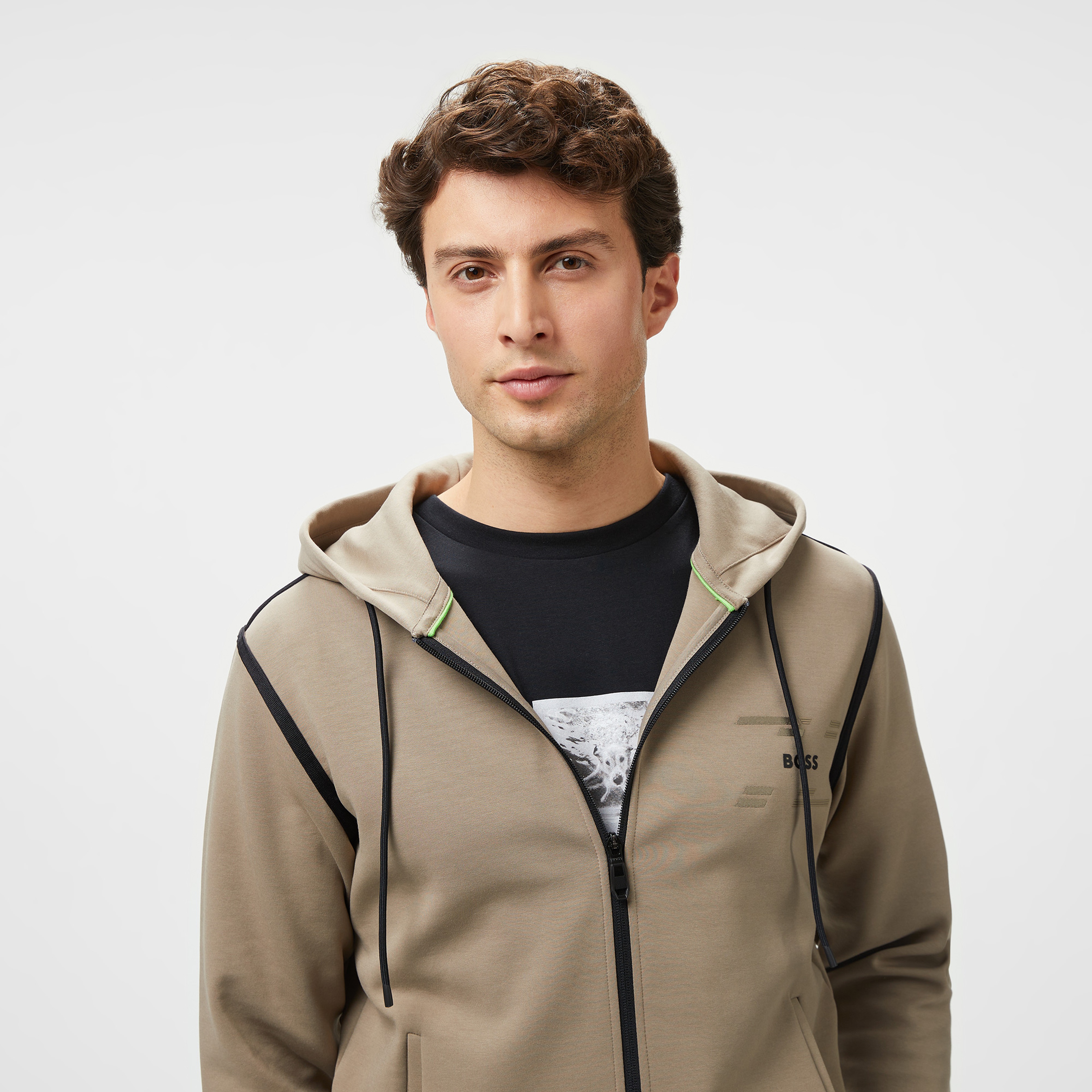 Boss Saggy Tape Erkek Yeşil Sweatshirt