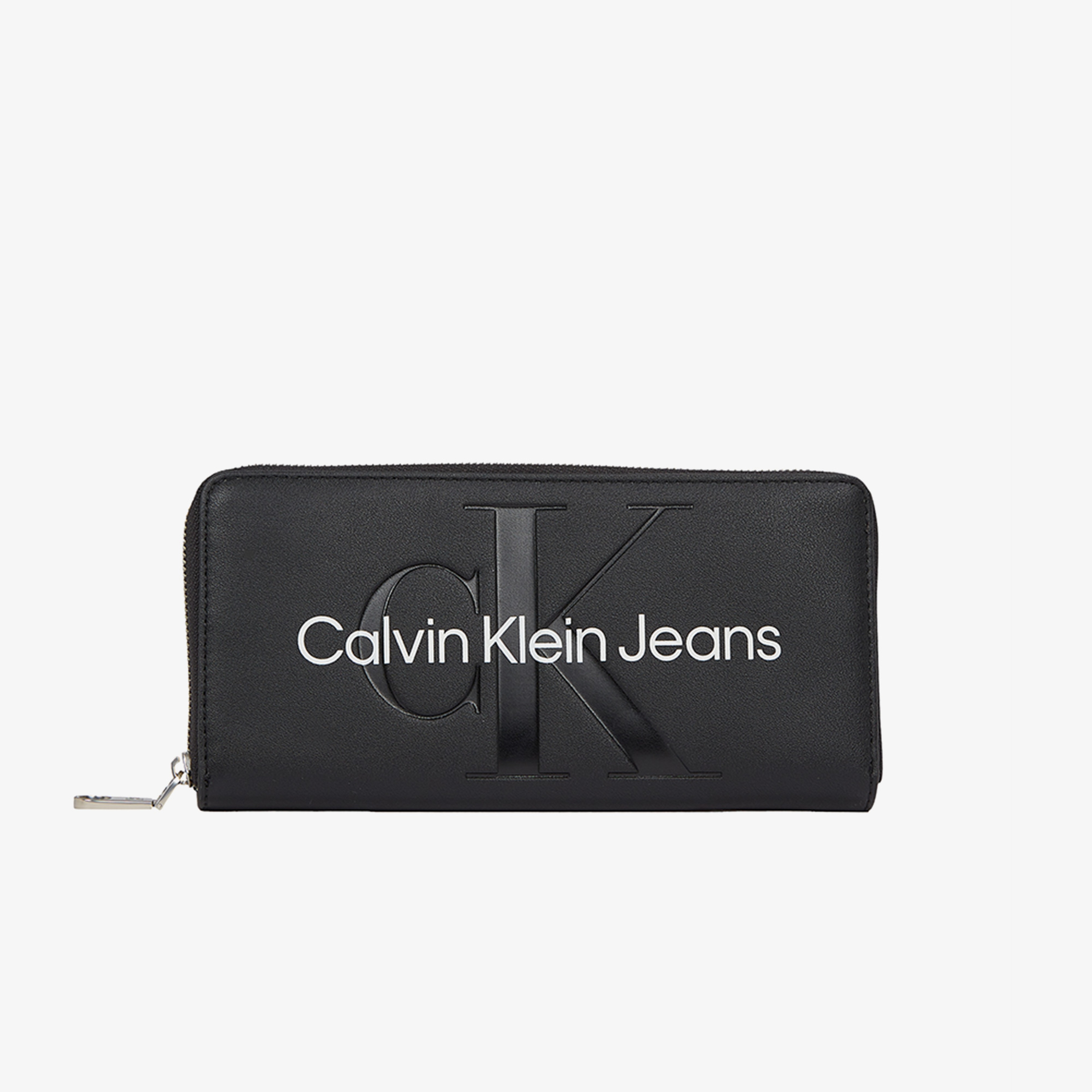 Calvin Klein Sculpted Zip Around Mono Kadın Siyah Cüzdan