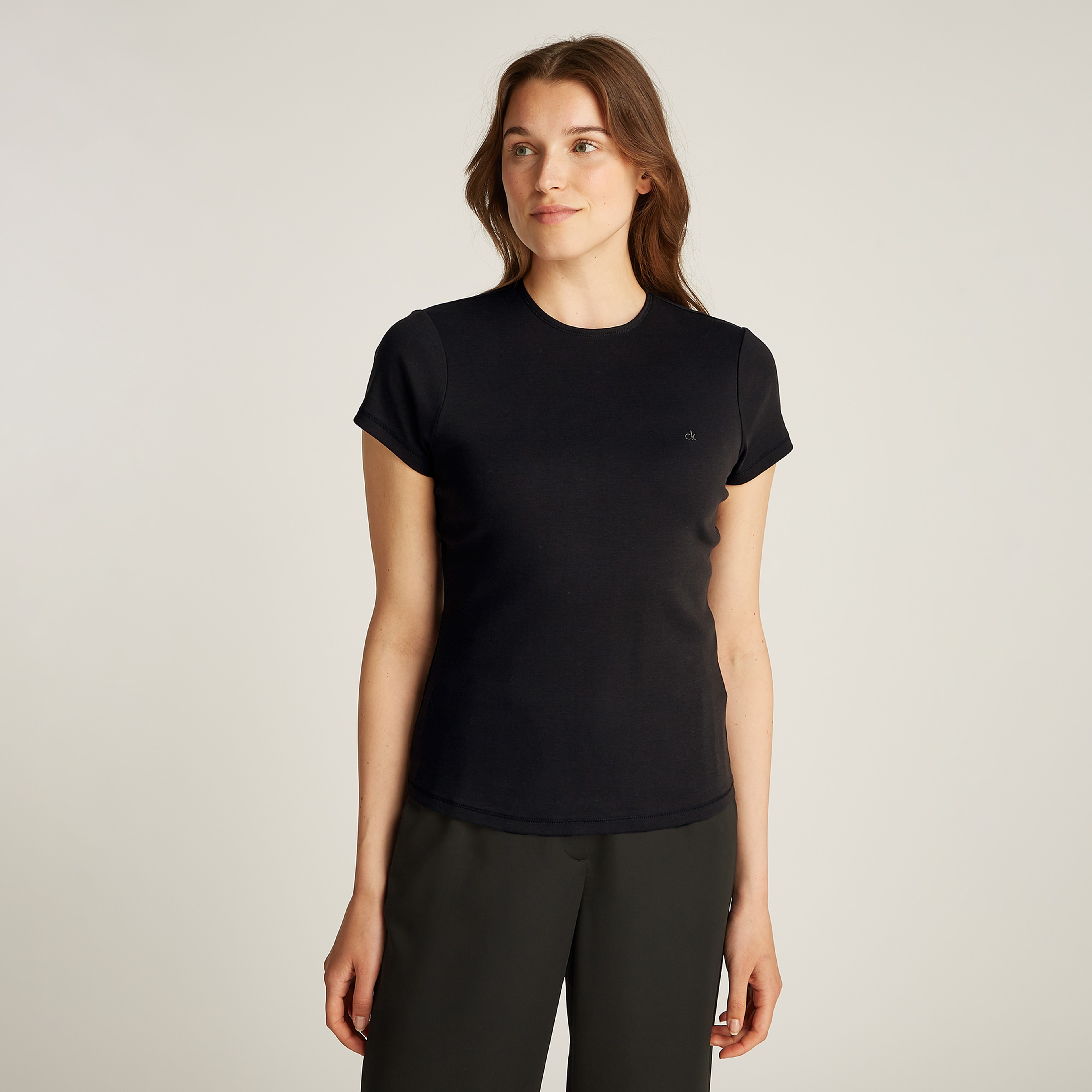 Calvin Klein Kadın Siyah T-Shirt
