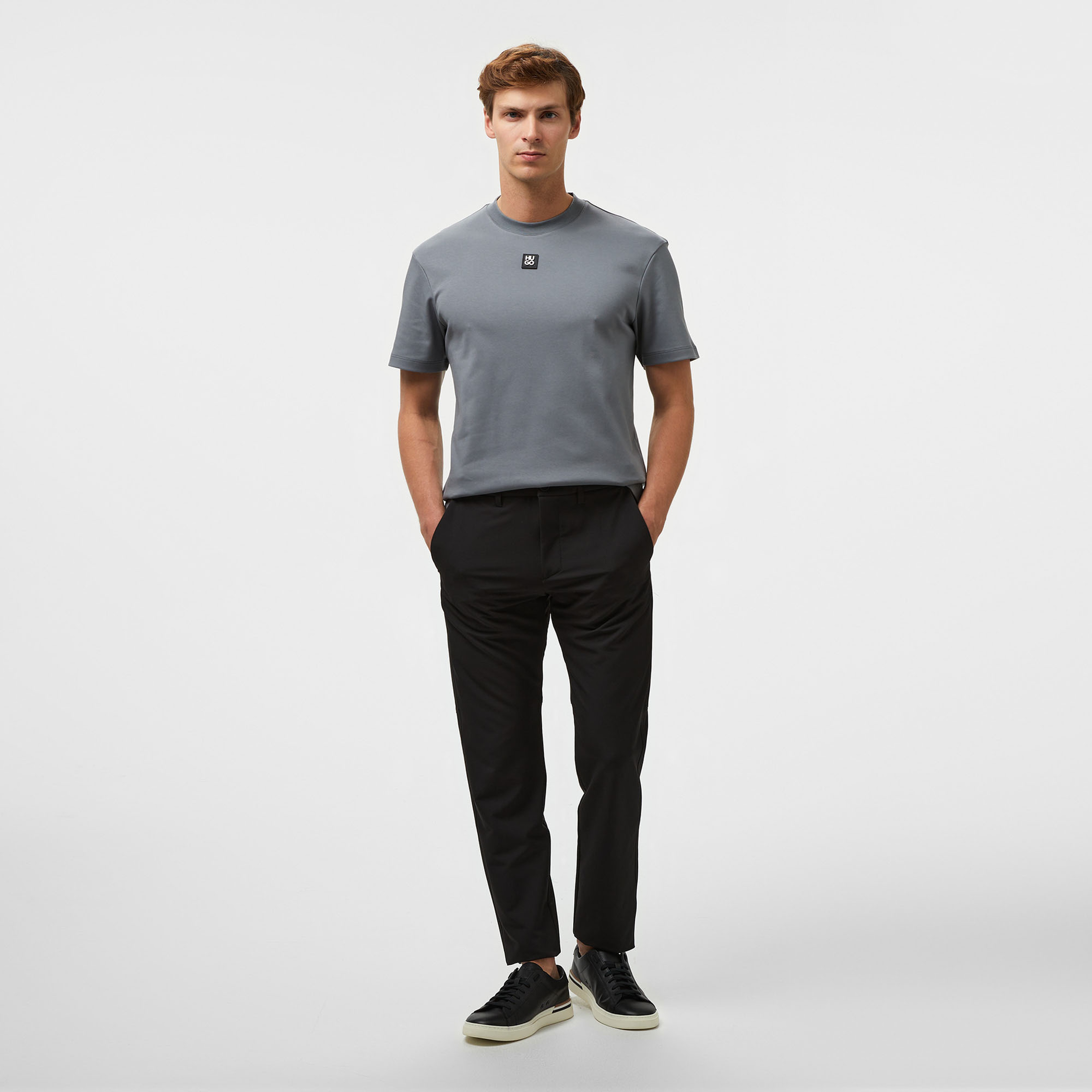 Hugo Erkek Gri T-Shirt