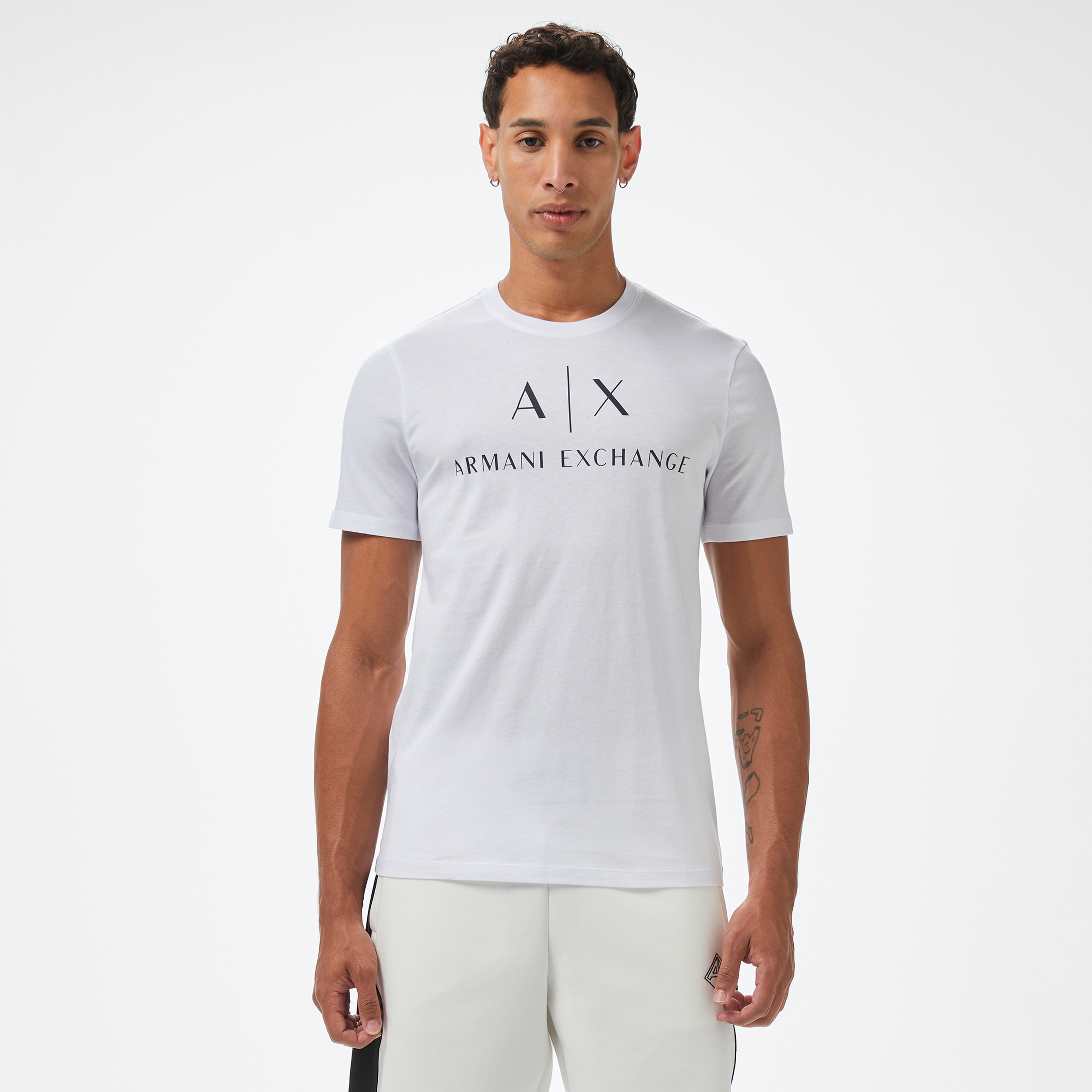 Armani Exchange Erkek Beyaz T-Shirt