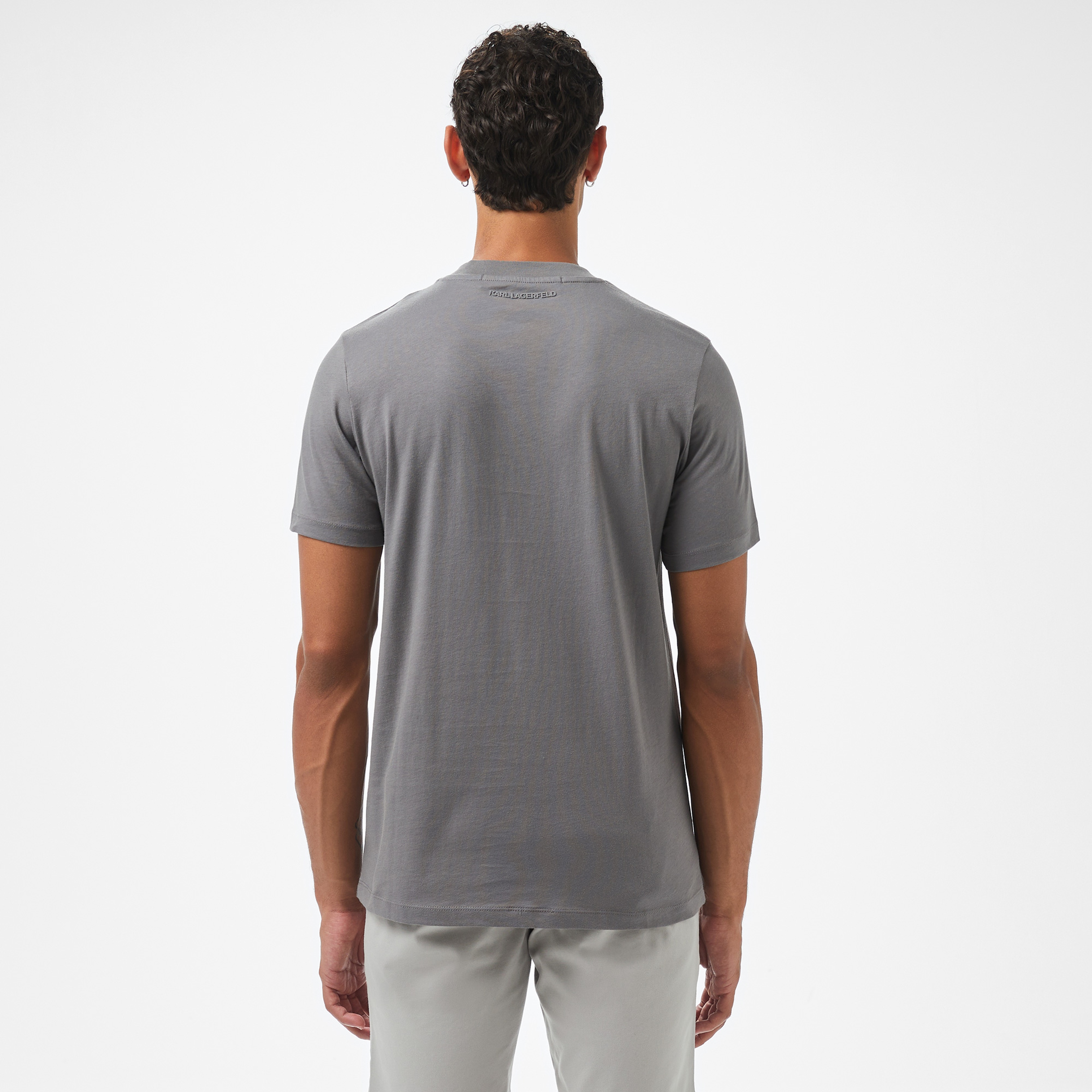 Karl Lagerfeld Erkek Gri T-Shirt