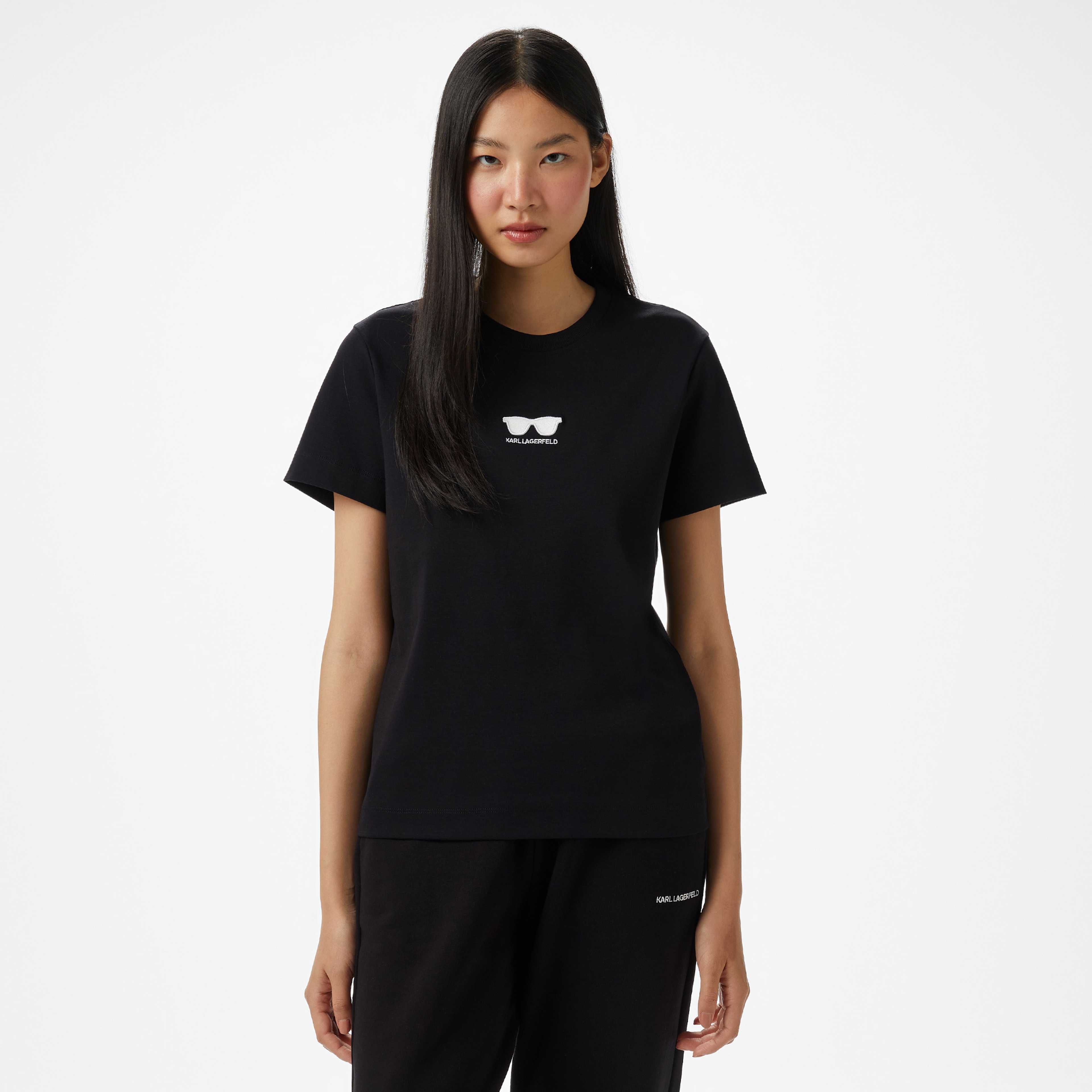 Karl Lagerfeld Kadın Siyah T-Shirt