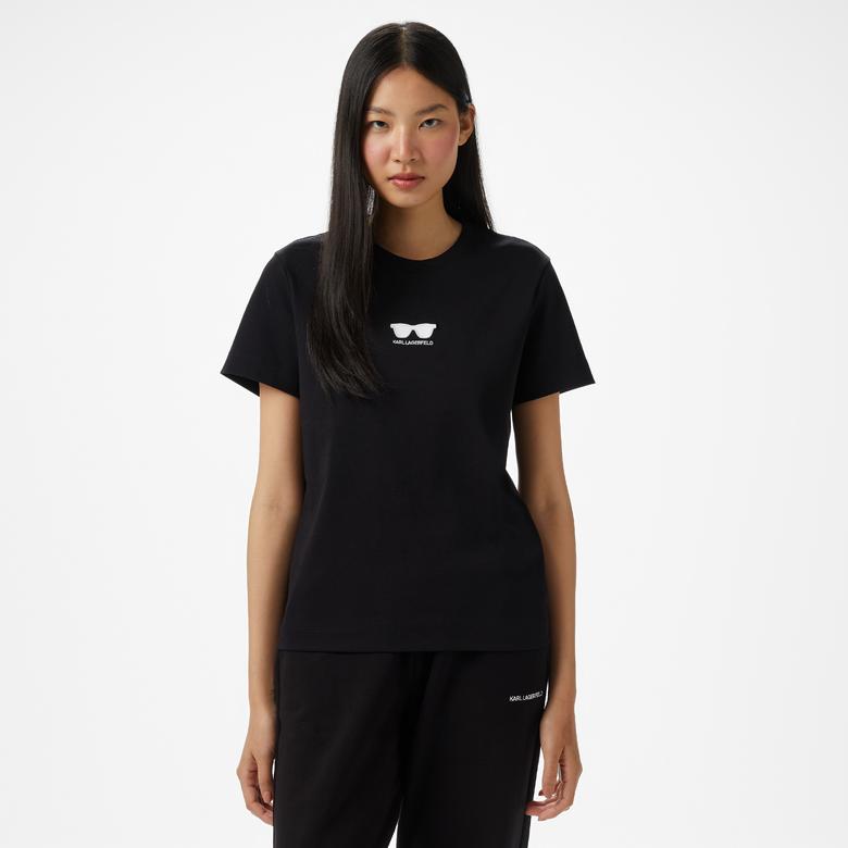 Karl Lagerfeld Kadın Siyah T-Shirt