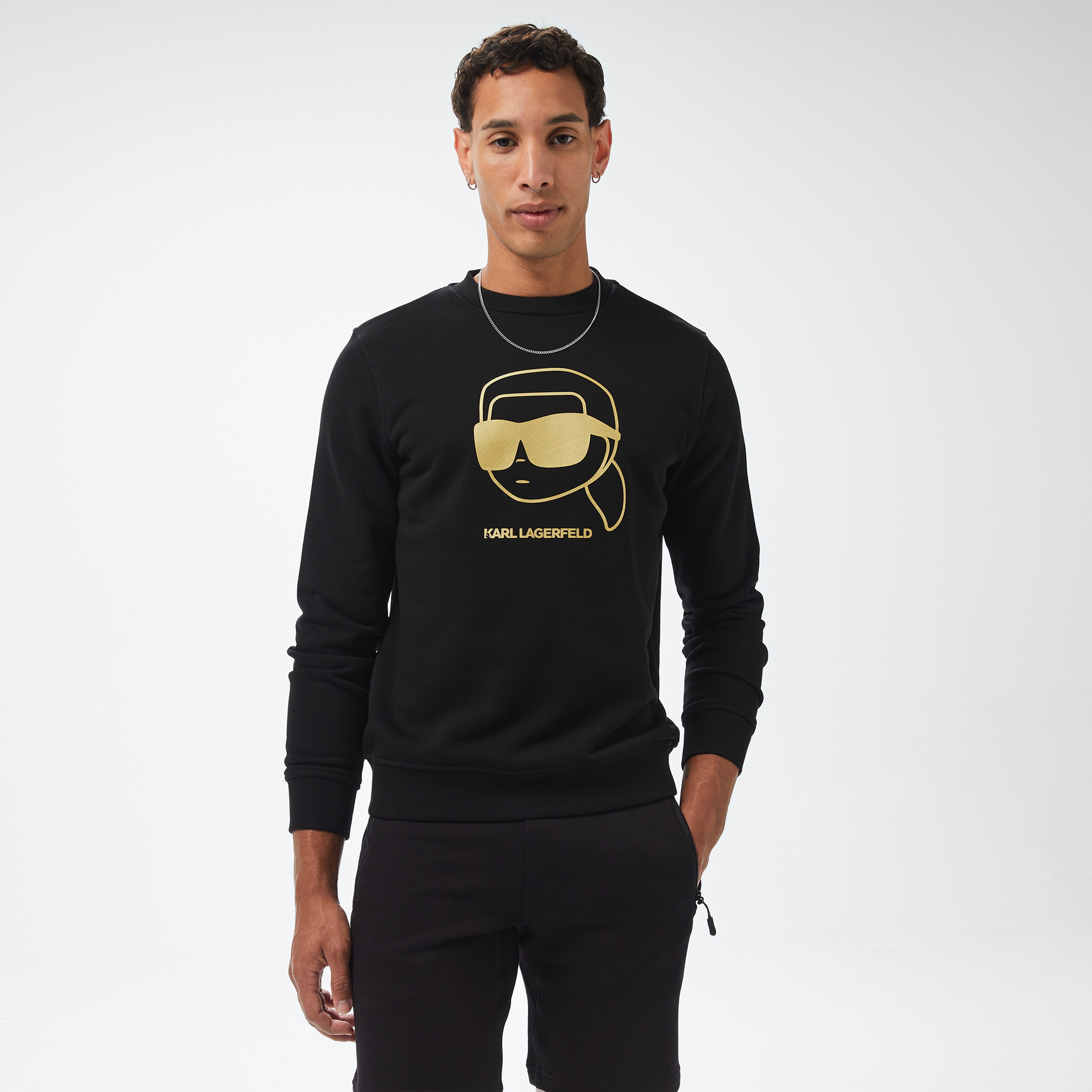Karl Lagerfeld Erkek Siyah Sweatshirt