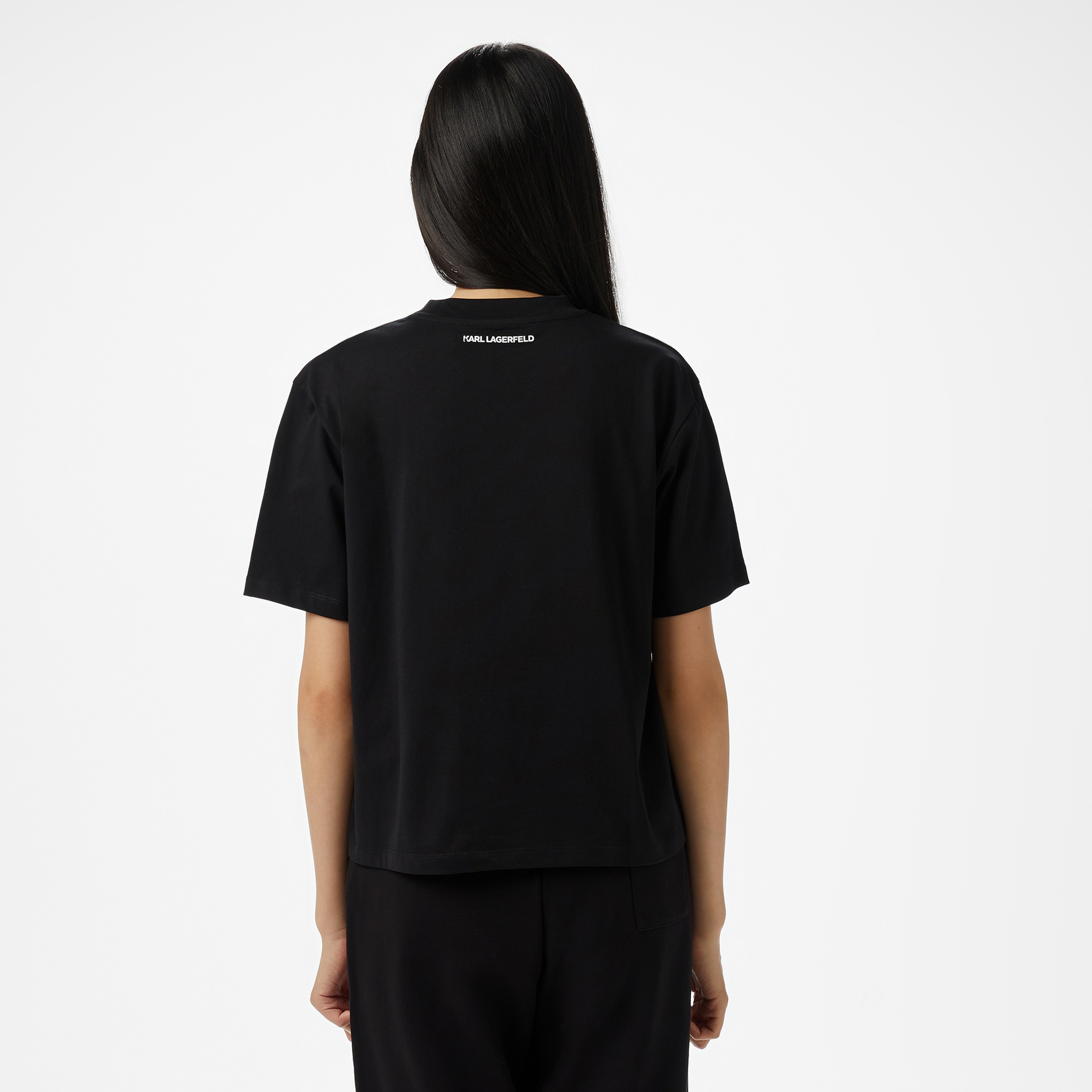 Karl Lagerfeld Kadın Siyah T-Shirt