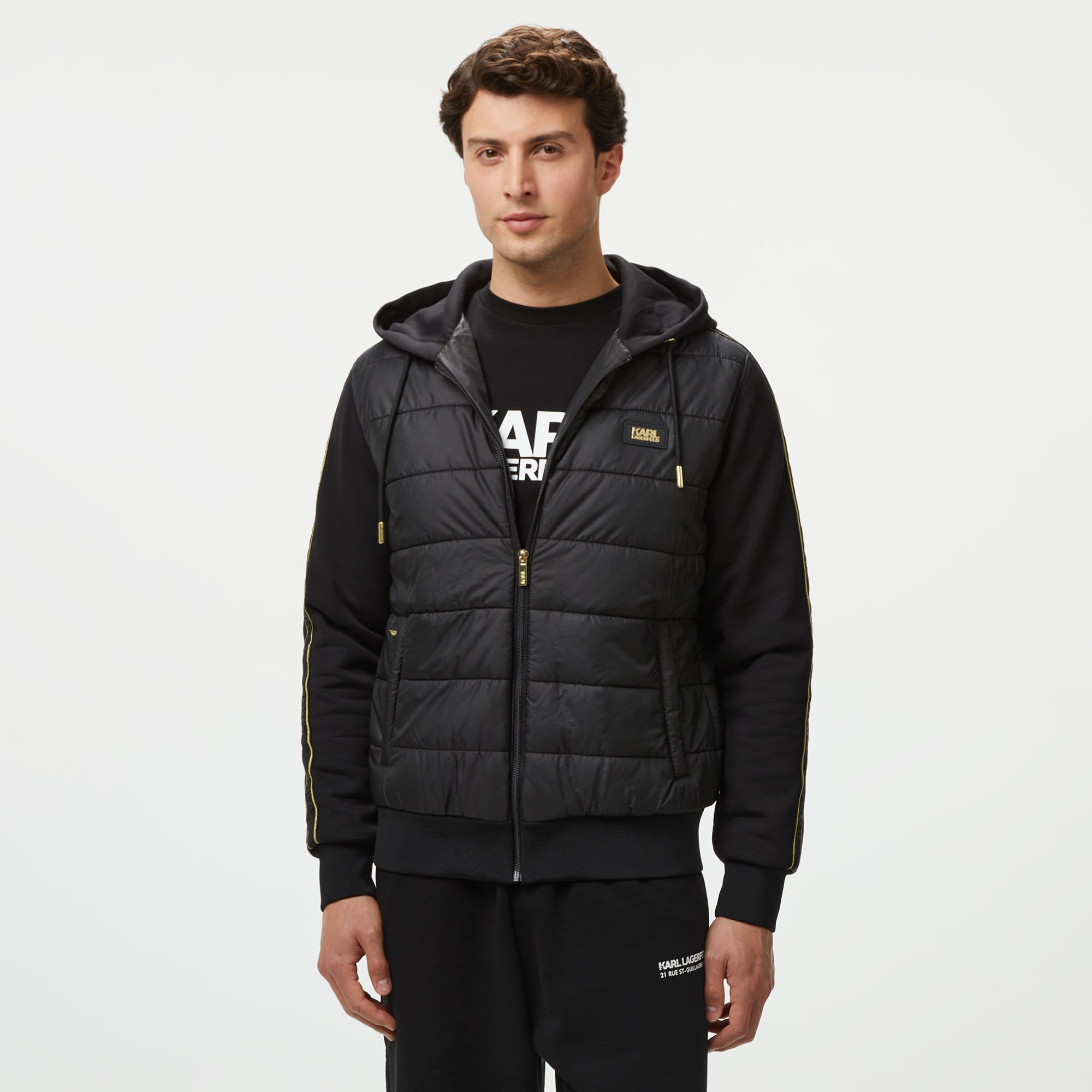 Karl Lagerfeld Erkek Siyah Mont